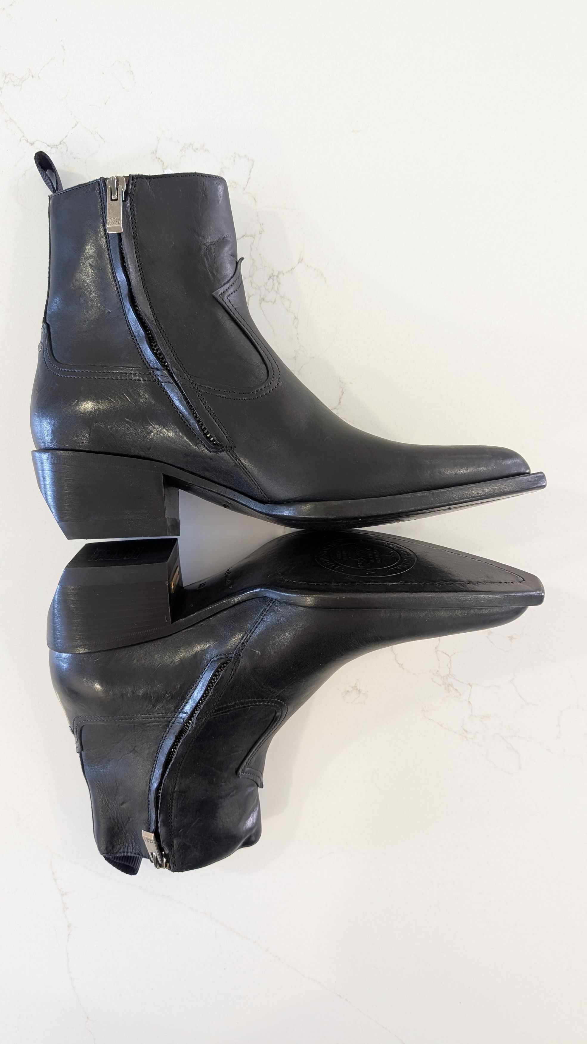 Golden Goose GOLDEN GOOSE Debbie Leather Western Ankle Boots Size 40 Size US 10 / IT 40 - 17 Thumbnail