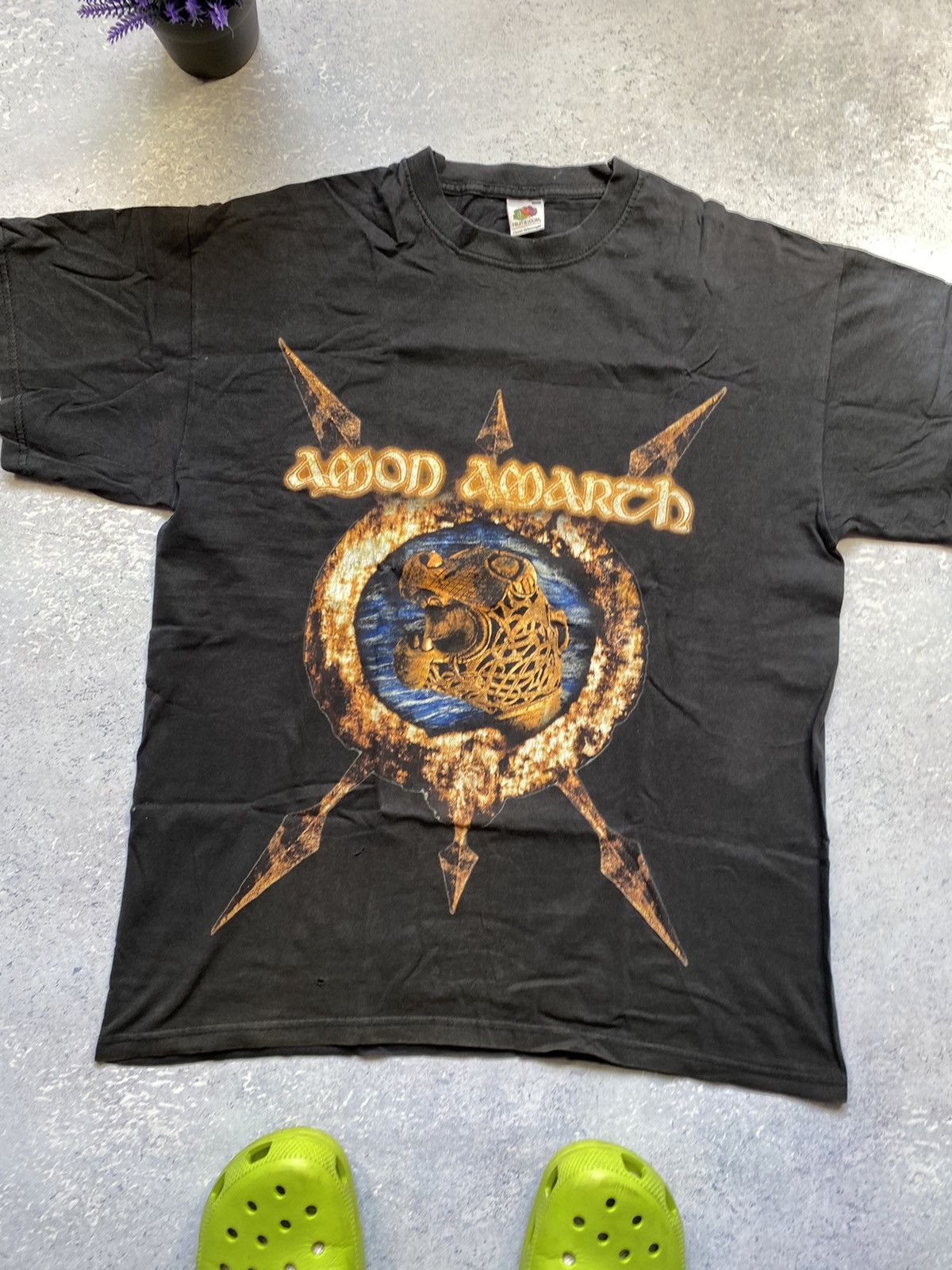 Band Tees Vintage Amon Amarth Black Rock Tees Size US L / EU 52-54 / 3 - 4 Thumbnail