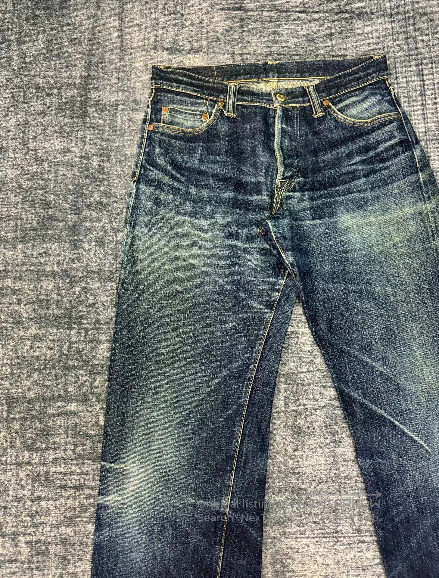 Vintage Vintage The Strike Gold SG101 Retro Blue Jeans. Size US 31 - 3 Thumbnail