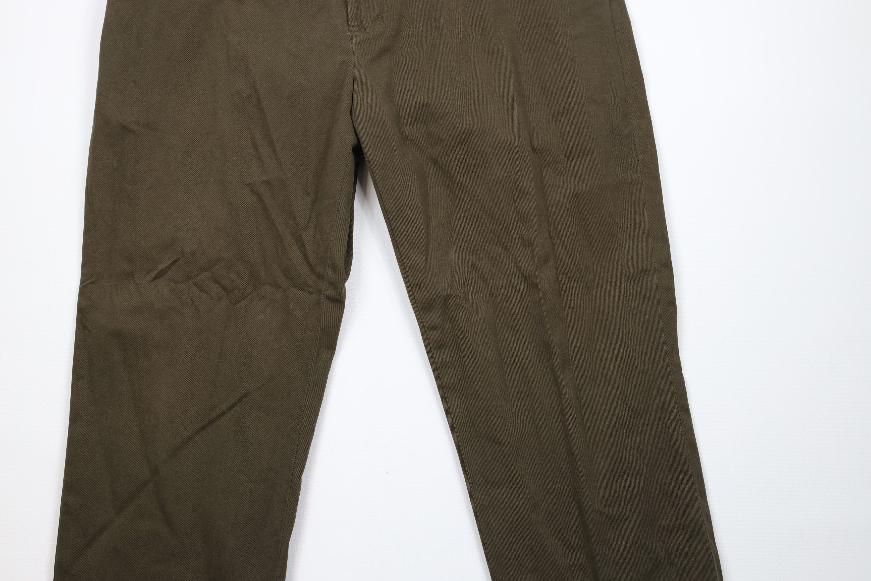 Ralph Lauren × Vintage Vintage 90s Ralph Lauren Leg Chino Pants Olive Green Cotton Size US 38 / EU 54 - 3 Thumbnail