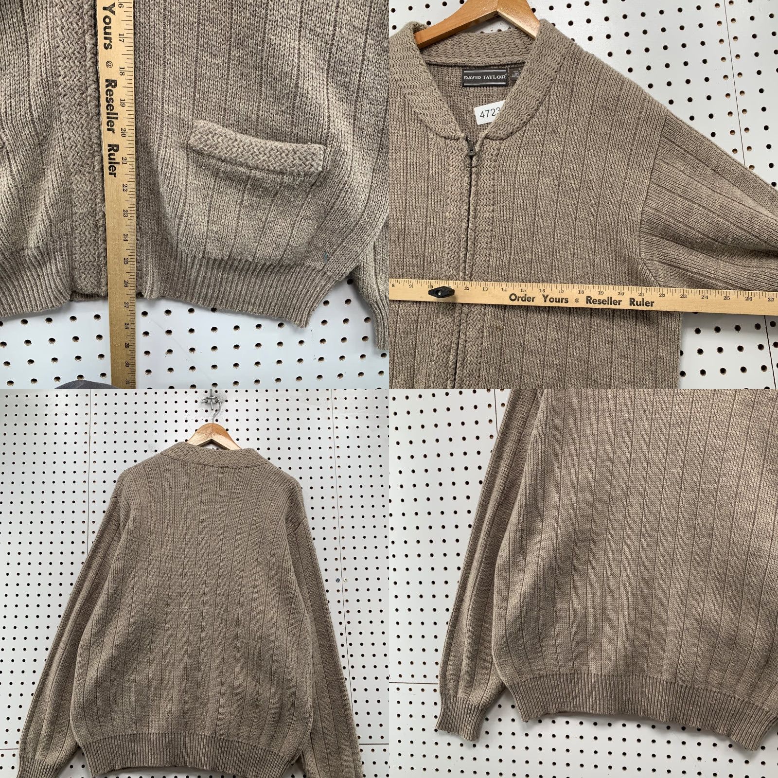 Vintage VINTAGE David Taylor Cardigan Sweater Mens M Brown Long Sleeve Acrylic Grandpa Size US M / EU 48-50 / 2 - 8 Thumbnail