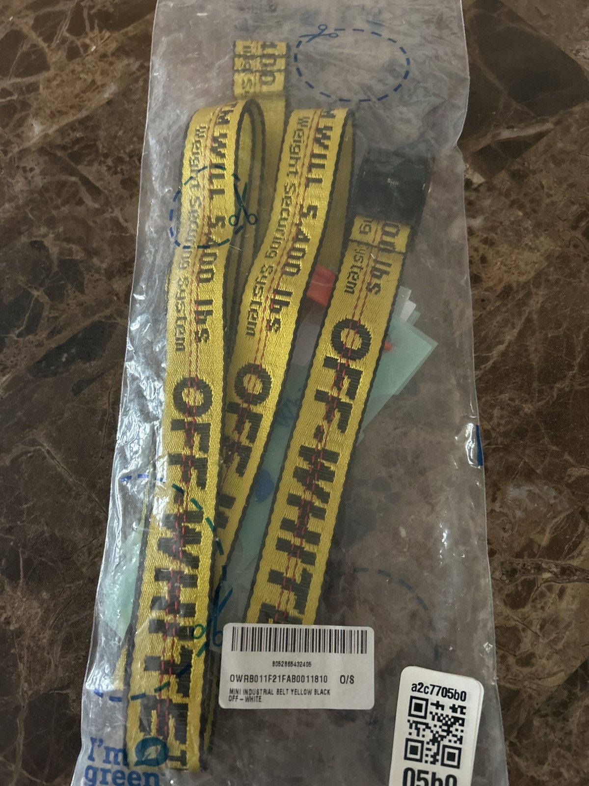 Off-White Off-White Mini Industrial Belt “yellow and black” Size ONE SIZE - 3 Thumbnail
