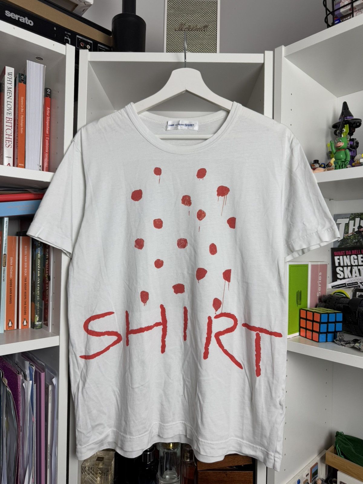 Comme des Garcons × Japanese Brand × Vintage Vintage Comme Des Garçons White printed t-shirt M Japan rare Size US M / EU 48-50 / 2 - 1 Thumbnail