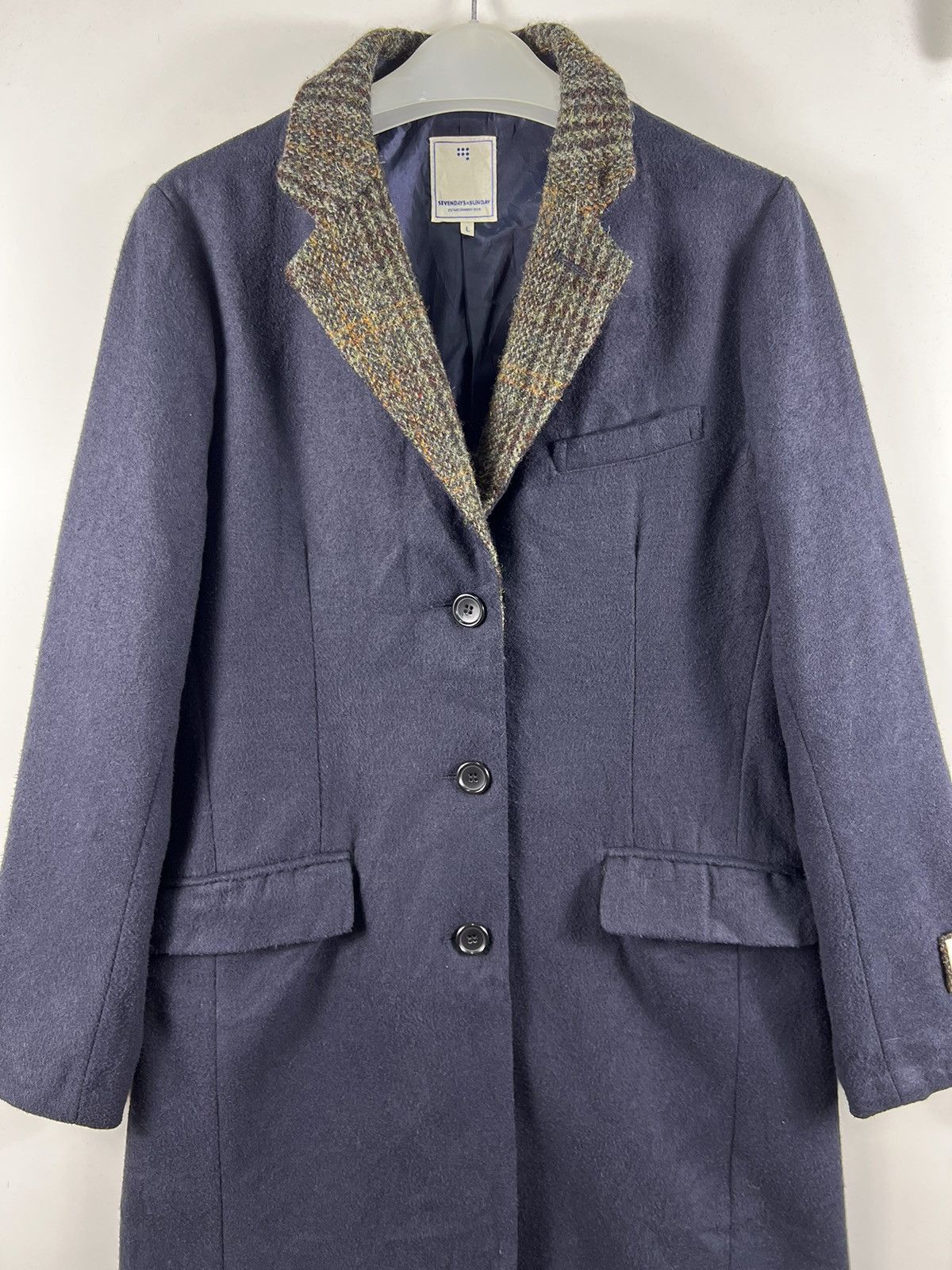 Harris Tweed 🔥 HARRIS TWEED SEVENDAYS SUNDAY LONG COAT Size M / US 6-8 / IT 42-44 - 4 Thumbnail