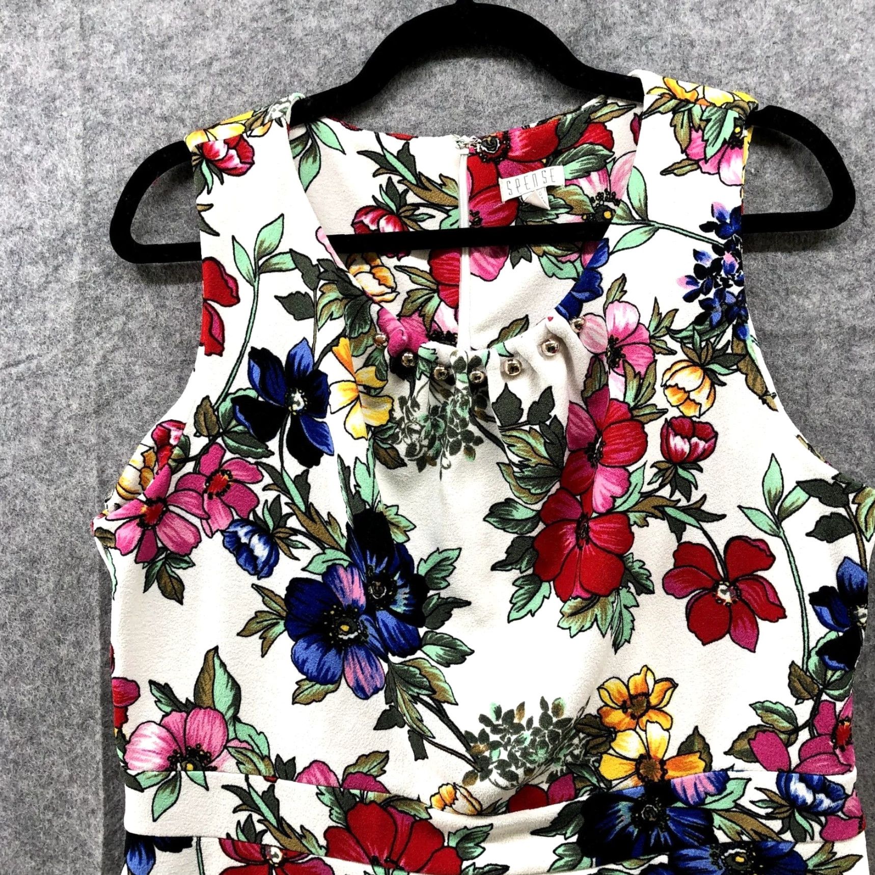 Pinko Spense Floral Dress Womens XL Sleeveless Crewneck Pink Colorful Cocktail Size XL / US 12-14 / IT 48-50 - 3 Thumbnail