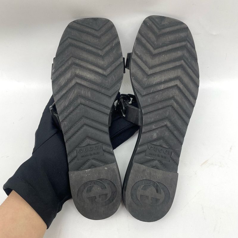 Gucci Gucci Minimalist Black Rubber Slide Sandals Size US 5 / IT 35 - 2 Thumbnail