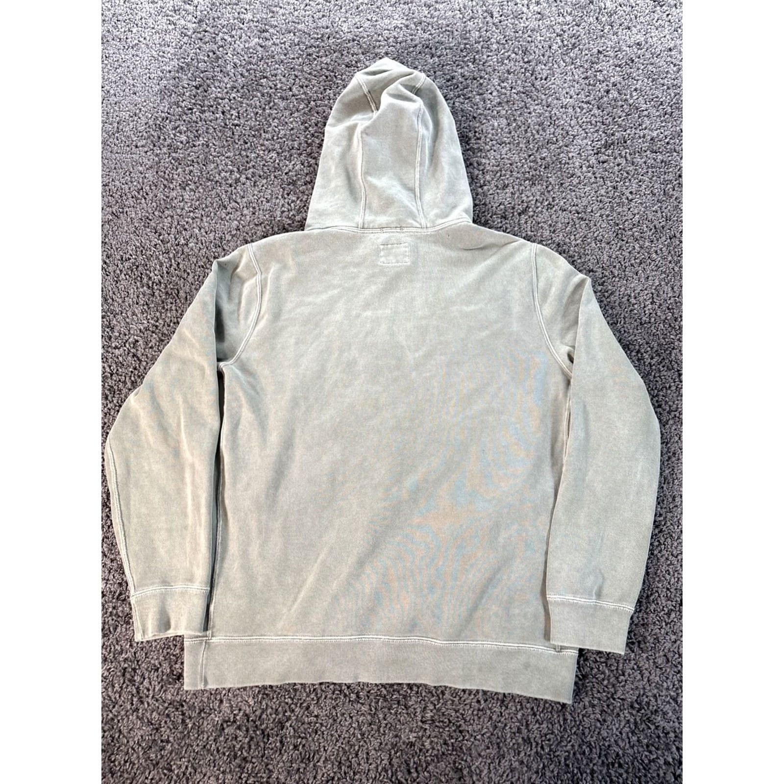 Abercrombie & Fitch Abercrombie & Fitch Hoodie Mens XL Green Garment Dyed Cotton Fleece Pullover Long Sleeve Size US XL / EU 56 / 4 - 5 Thumbnail