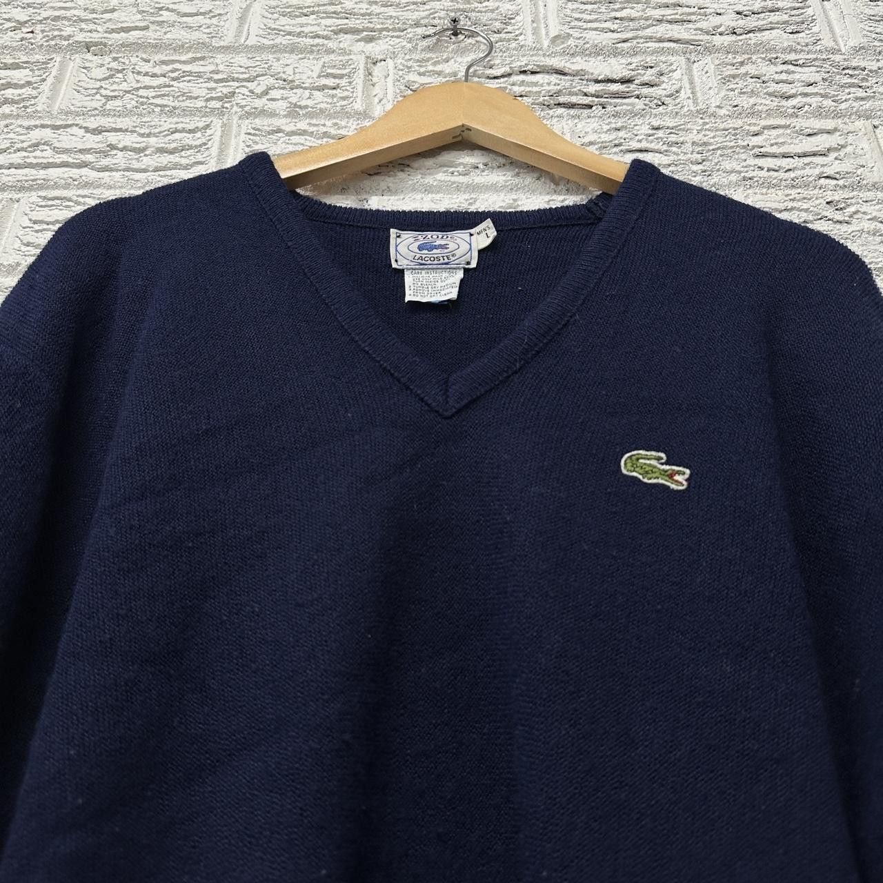 Lacoste Vintage IZOD Lacoste Pullover Sweater Blue Men’s Large Size US L / EU 52-54 / 3 - 1 Thumbnail