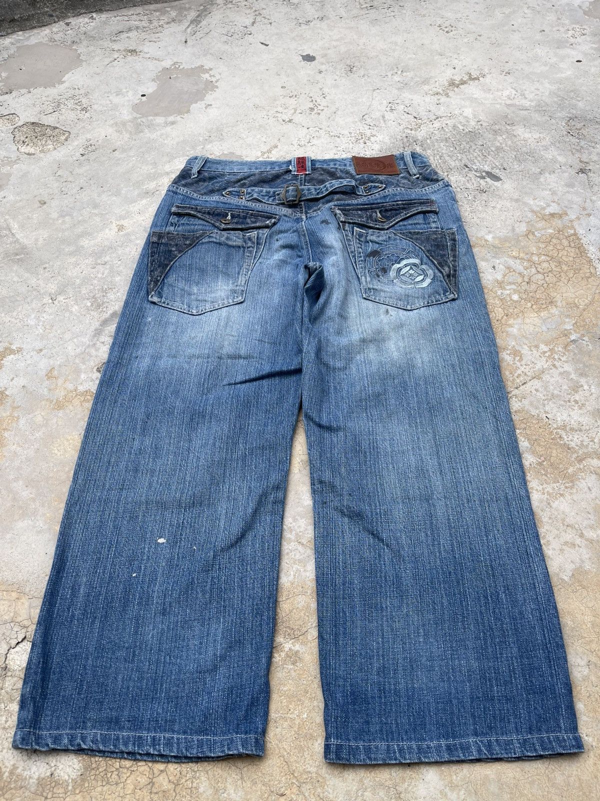 Karakuri Tamashii Karakuri Tamashii Japanese Embroidery Baggy Denim Jeans Size US 36 / EU 52 - 9 Thumbnail