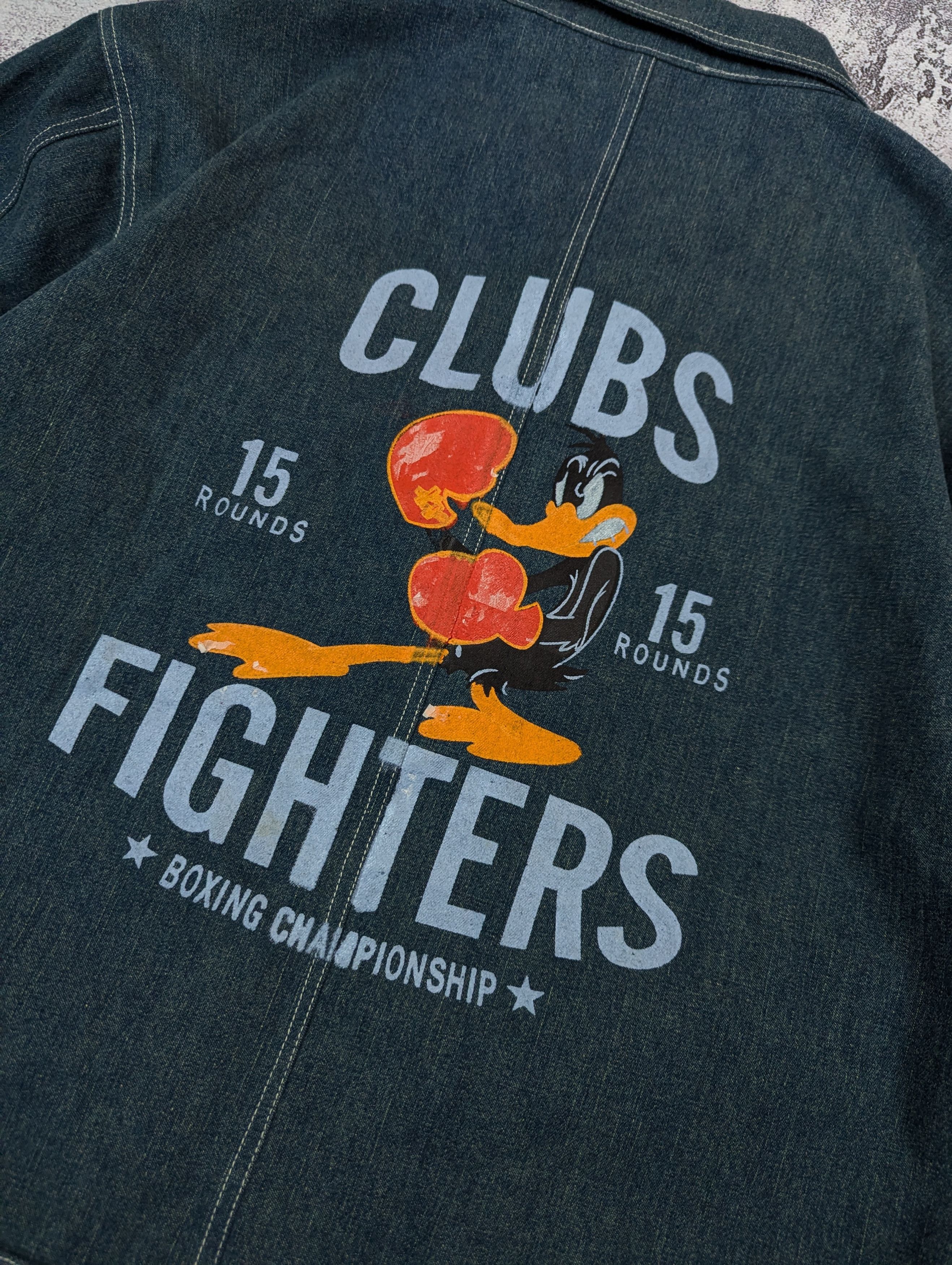 Vintage Vintage Clubs Fighters Boxing Denim Jacket Size L Size US L / EU 52-54 / 3 - 11 Thumbnail