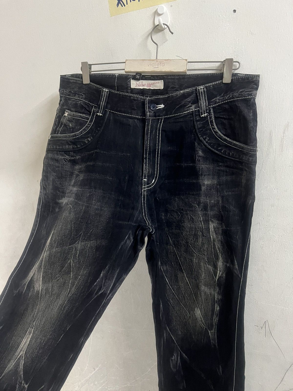 Hysteric Glamour × Japanese Brand BAGGY🔥NEBAJY JEANS DISTRESSED DENIM PANT Size US 37 - 7 Thumbnail