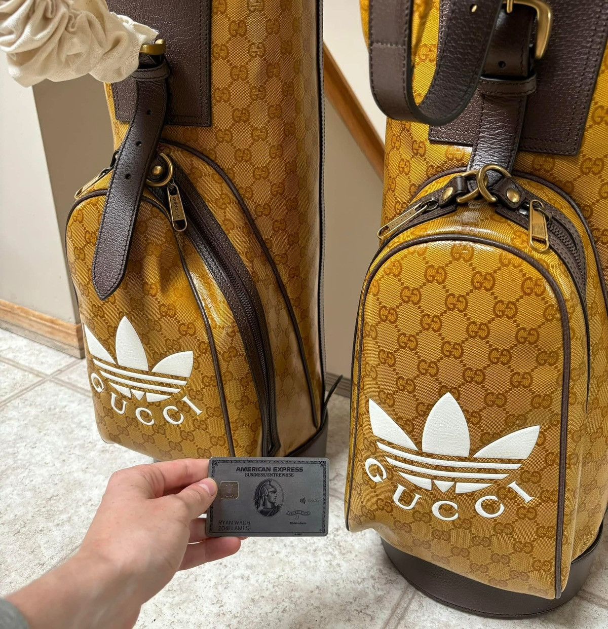 Adidas × Gucci Gucci x Adidas GG Monogram Golf Bags Size ONE SIZE - 5 Thumbnail