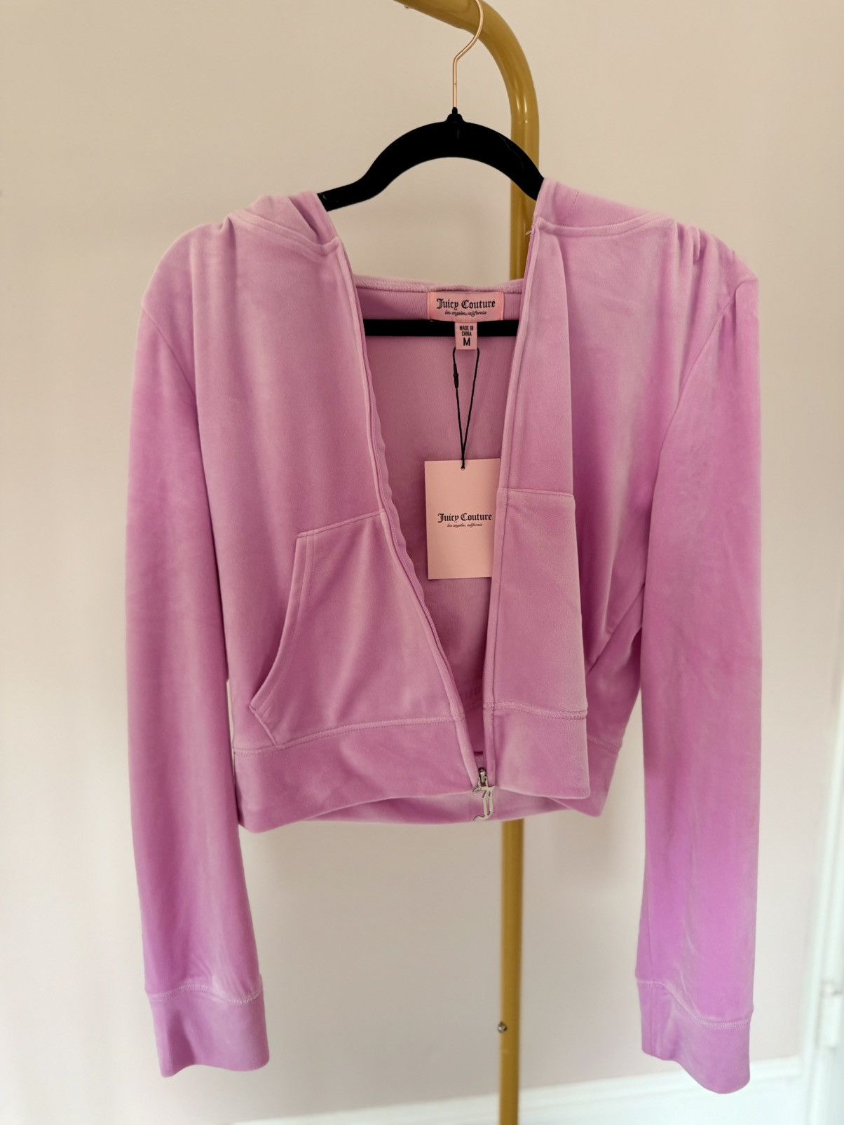 Juicy Couture Juicy Couture Pink Velour Hoodie Crown Floral Bloom NWT M Size M / US 6-8 / IT 42-44 - 5 Thumbnail