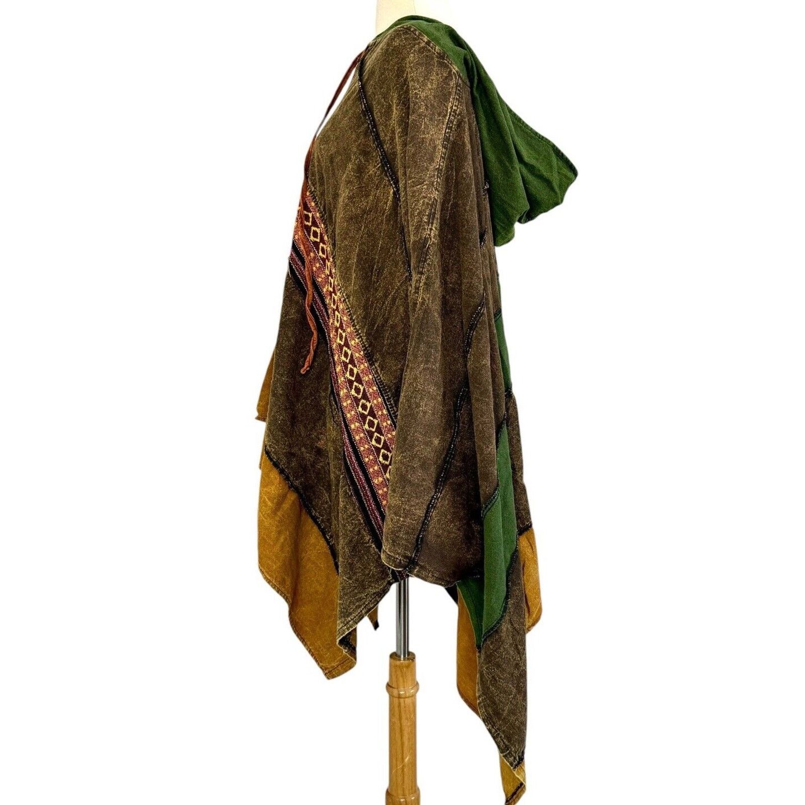 Kathmandu Vintage KATHMANDU IMPORTS Hooded Poncho 100% Cotton OS Size ONE SIZE - 12 Thumbnail