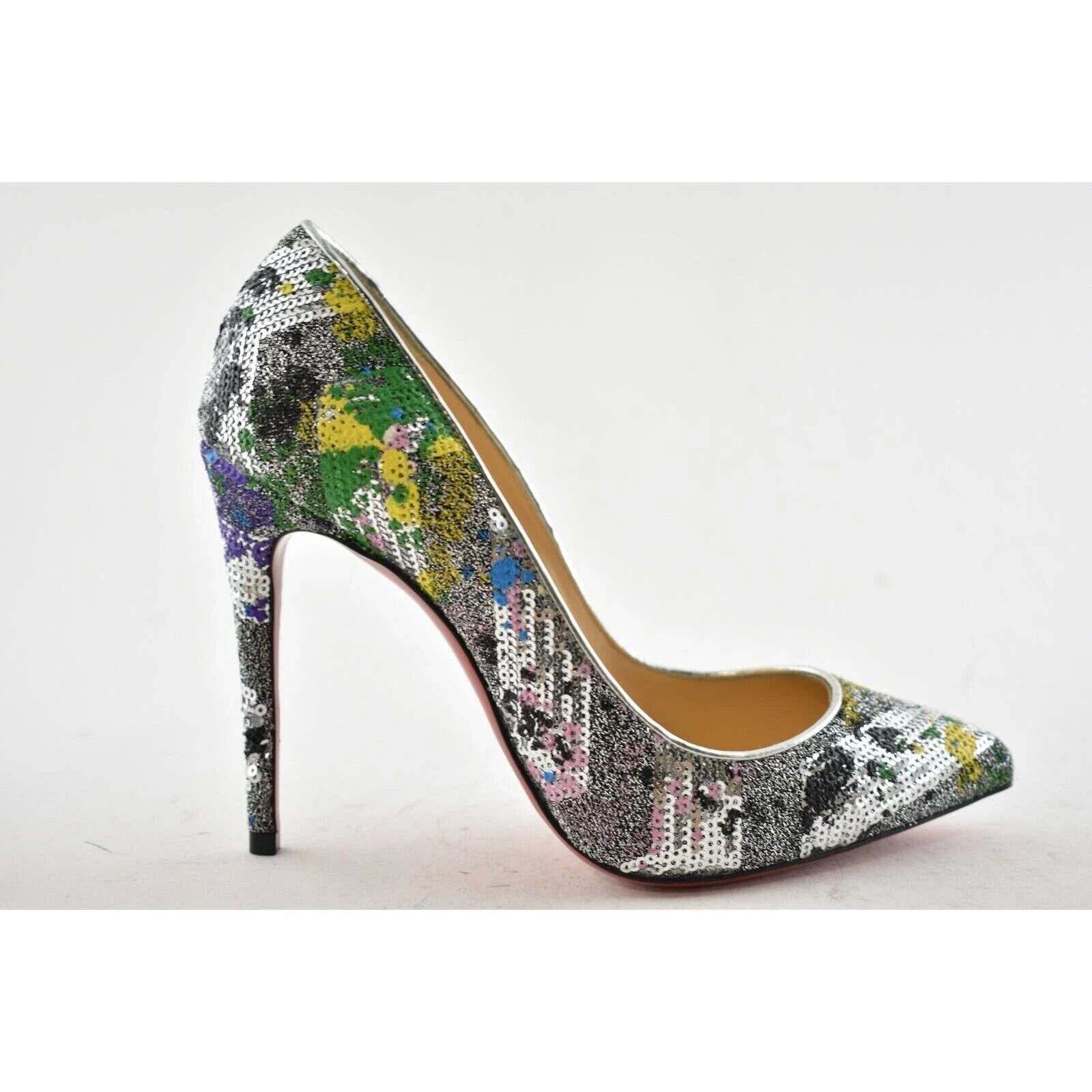 Christian Louboutin Christian Louboutin Pigalle Follies 100 Paillette Splash Size US 7.5 / IT 37.5 - 2 Thumbnail