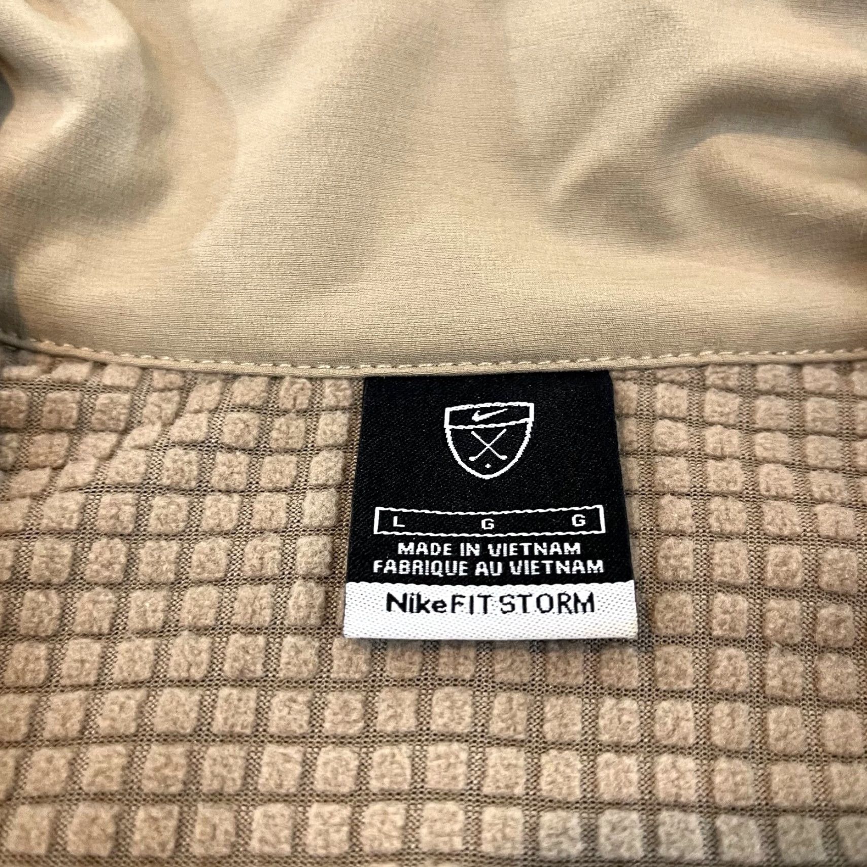 Nike Nike Jacket Mens Large Brown 1/2 Zip Pullover Storm Waffle Golf Outdoor Size US L / EU 52-54 / 3 - 3 Thumbnail