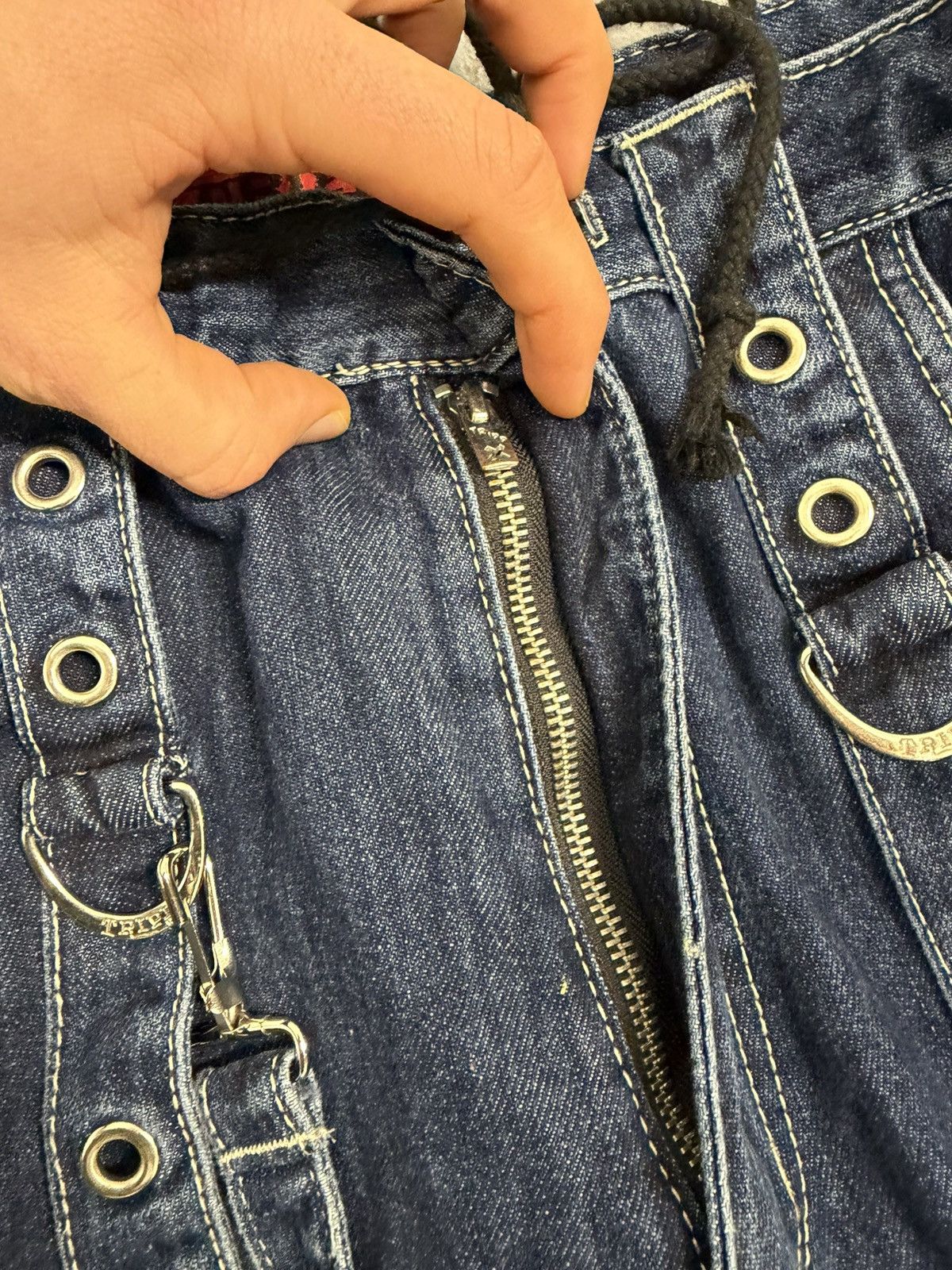 Tripp NYC Tripp Nyc Multi-laces Rivets Wide Transformed Pants Size US 32 / EU 48 - 13 Thumbnail