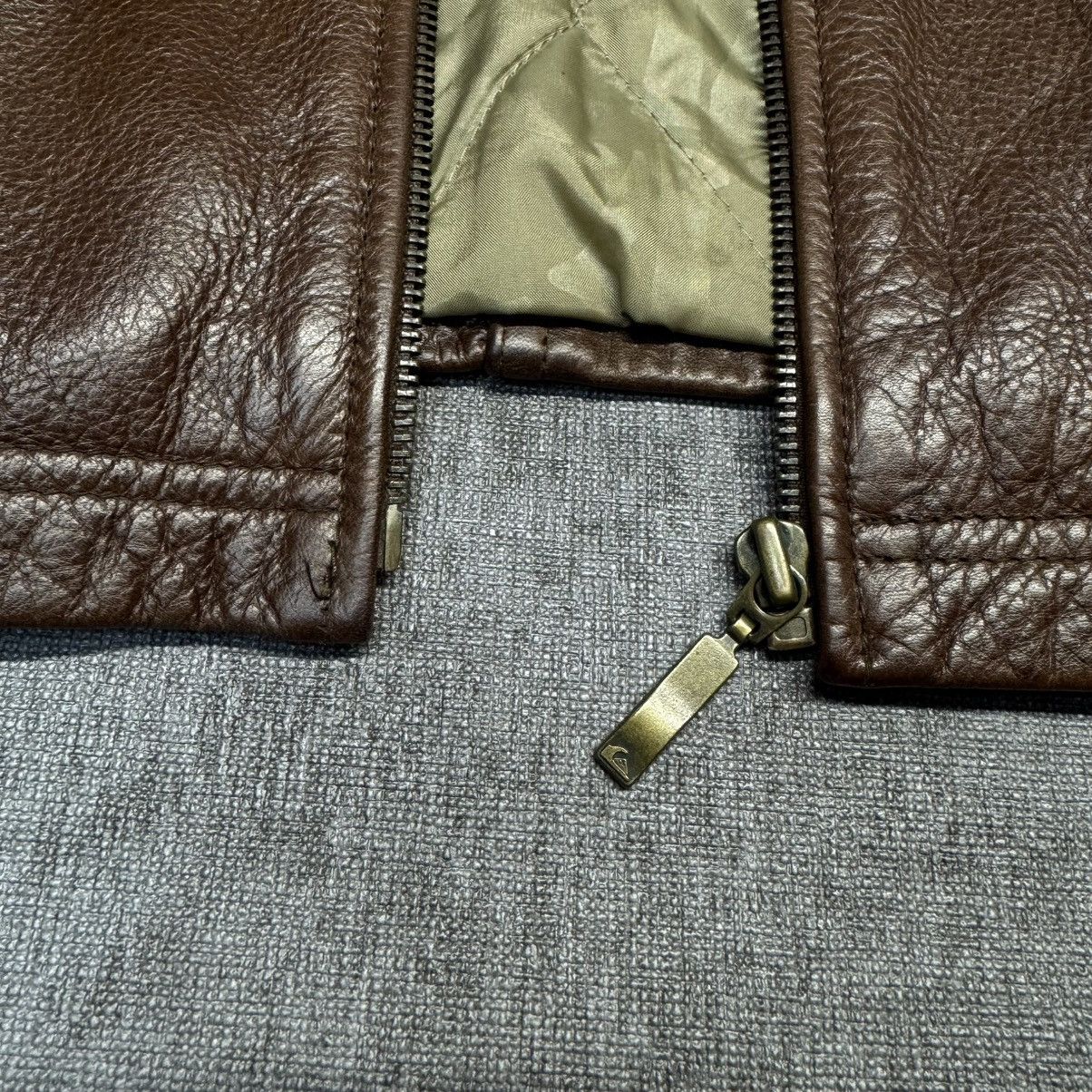Quiksilver × Vintage Vintage Quiksilver Leather Jacket 90s Size US L / EU 52-54 / 3 - 8 Thumbnail