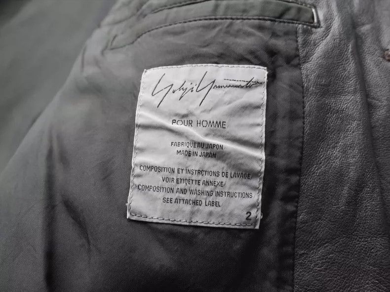 Yohji Yamamoto Yohji Yamamoto Yohji Yamamoto Black Leather Jacket 2006AW- Size US S / EU 44-46 / 1 - 8 Thumbnail