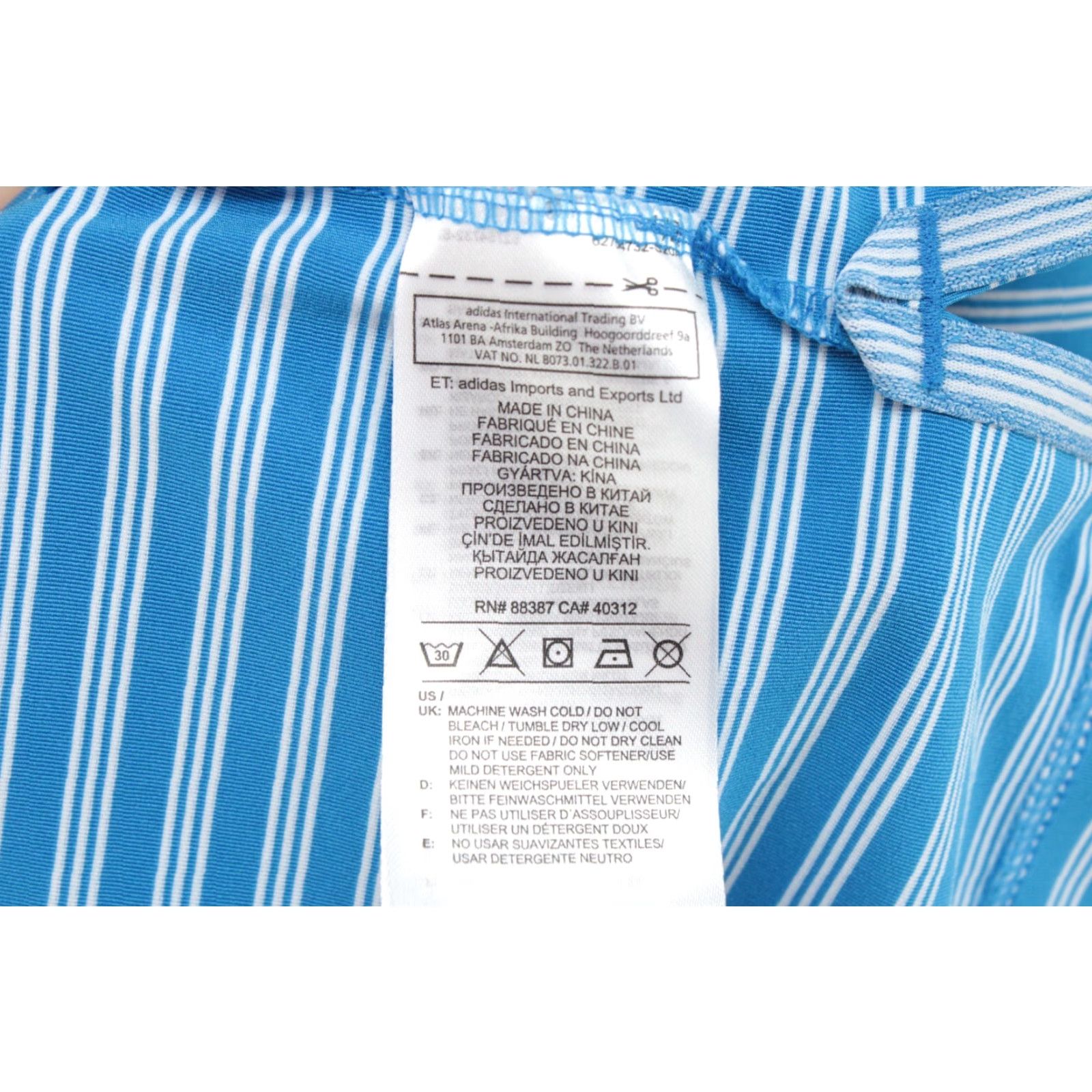 Adidas Adidas Golf Polo Shirt Mens XL Striped Blue White Size US XL / EU 56 / 4 - 7 Thumbnail