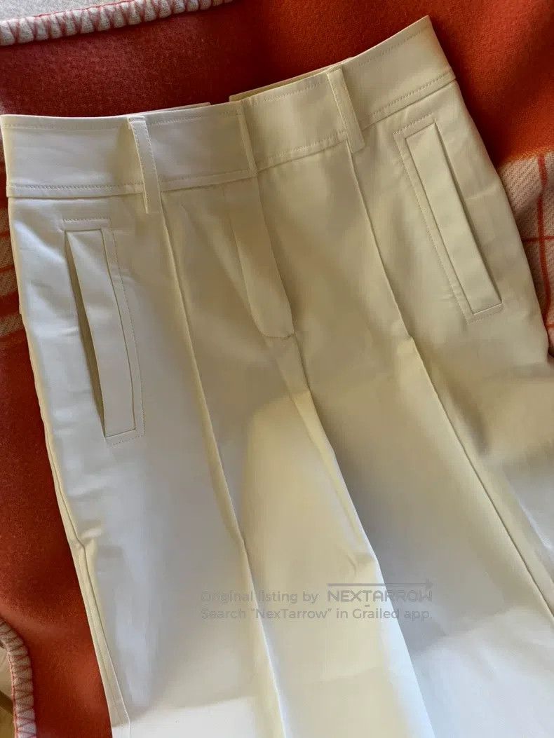 Hermes Hermes White Straight Pants, Suit or Casual Pants, Versati Size 42" / US 20 - 2 Thumbnail