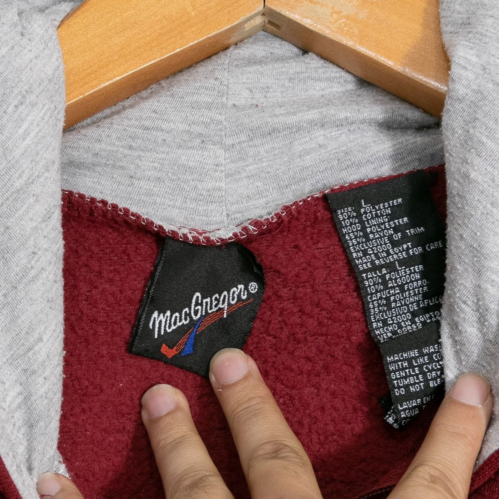 McGregor Vintage 90s McGregor Zip Up Hoodie Mens Large - Distressed Size US L / EU 52-54 / 3 - 6 Thumbnail
