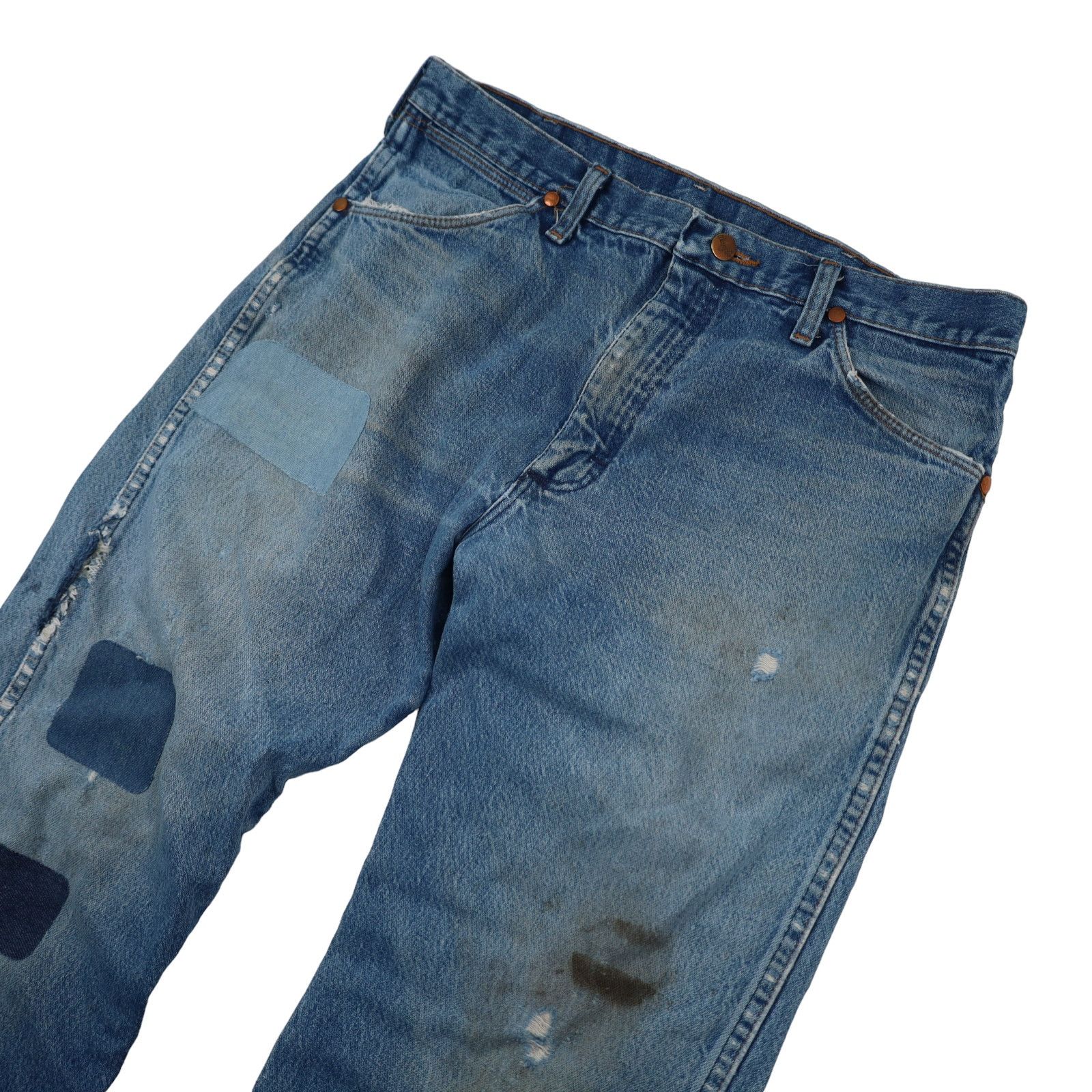 Vintage × Wrangler Vintage Wrangler Distressed Patched Denim Jeans Size US 34 / EU 50 - 2 Thumbnail