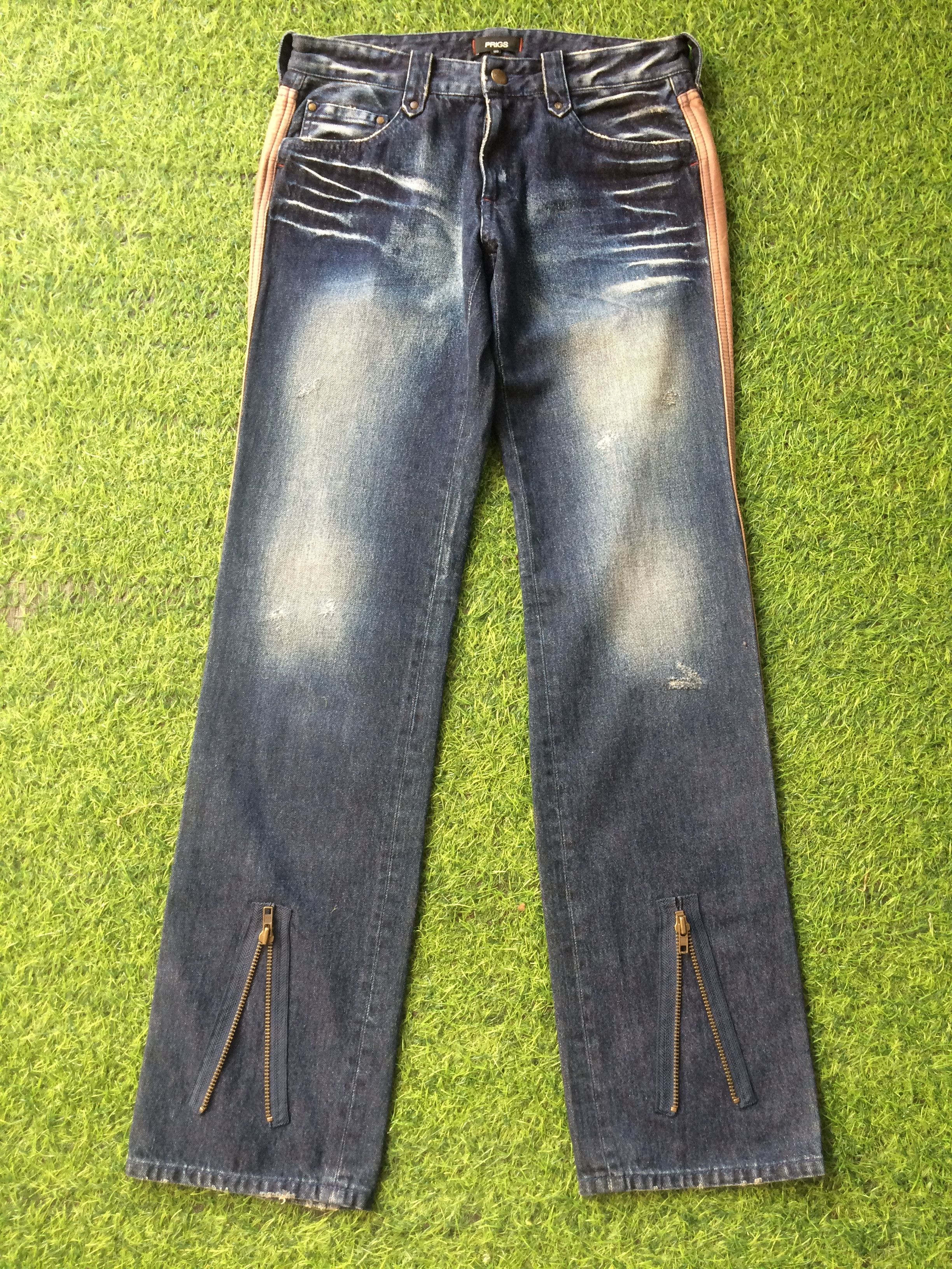 Japanese Brand Japan Two Tone Side Panel Jeans #D-349 Size 28" / US 6 / IT 42 - 2 Thumbnail