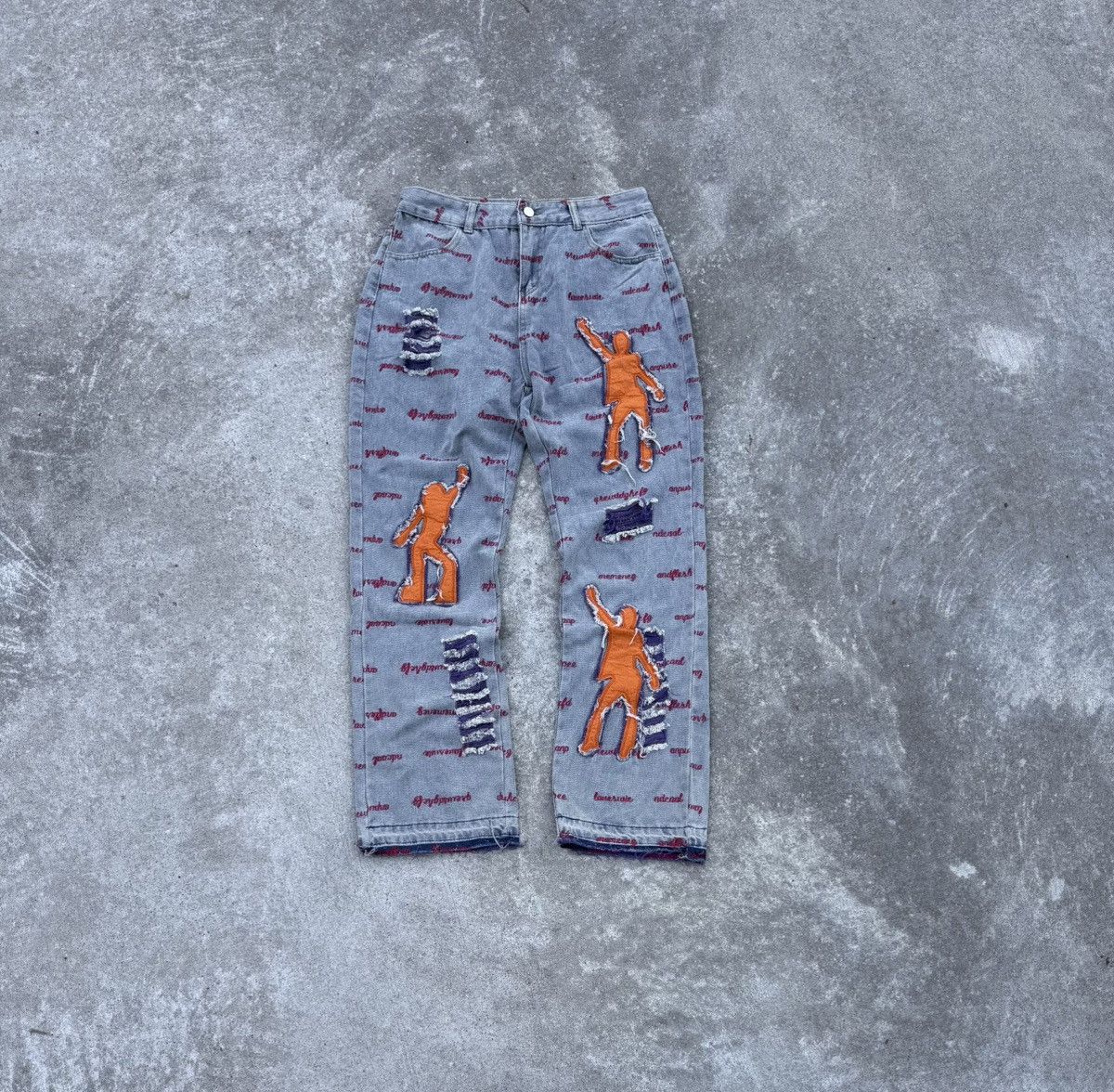 Vintage Vintage Y2K avantgarde streetwear affliction track jeans Size US 34 / EU 50 - 2 Thumbnail