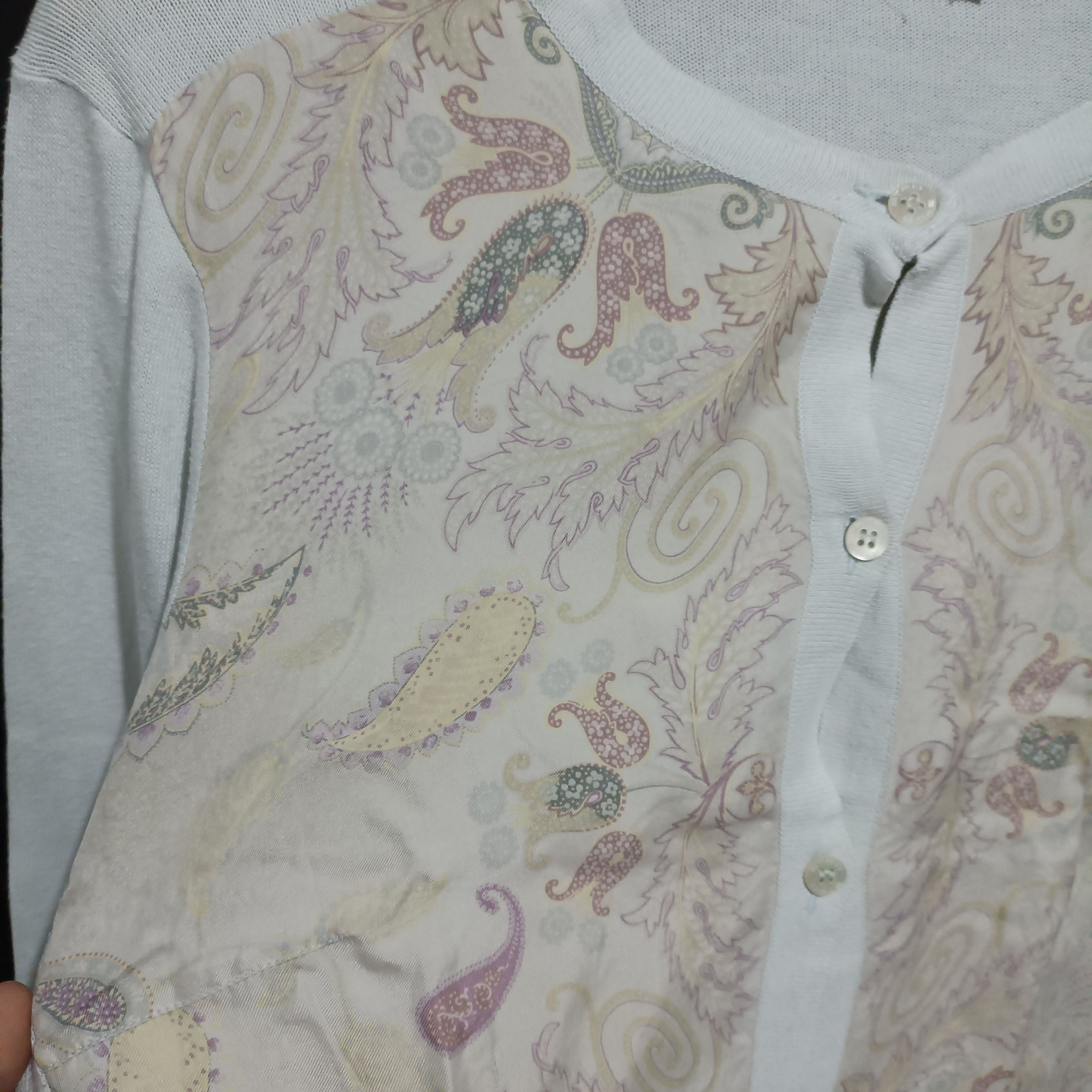 Etro Etro Maglia - Knitted Mix Silk Outer Crop Tops Size L / US 10 / IT 46 - 4 Thumbnail