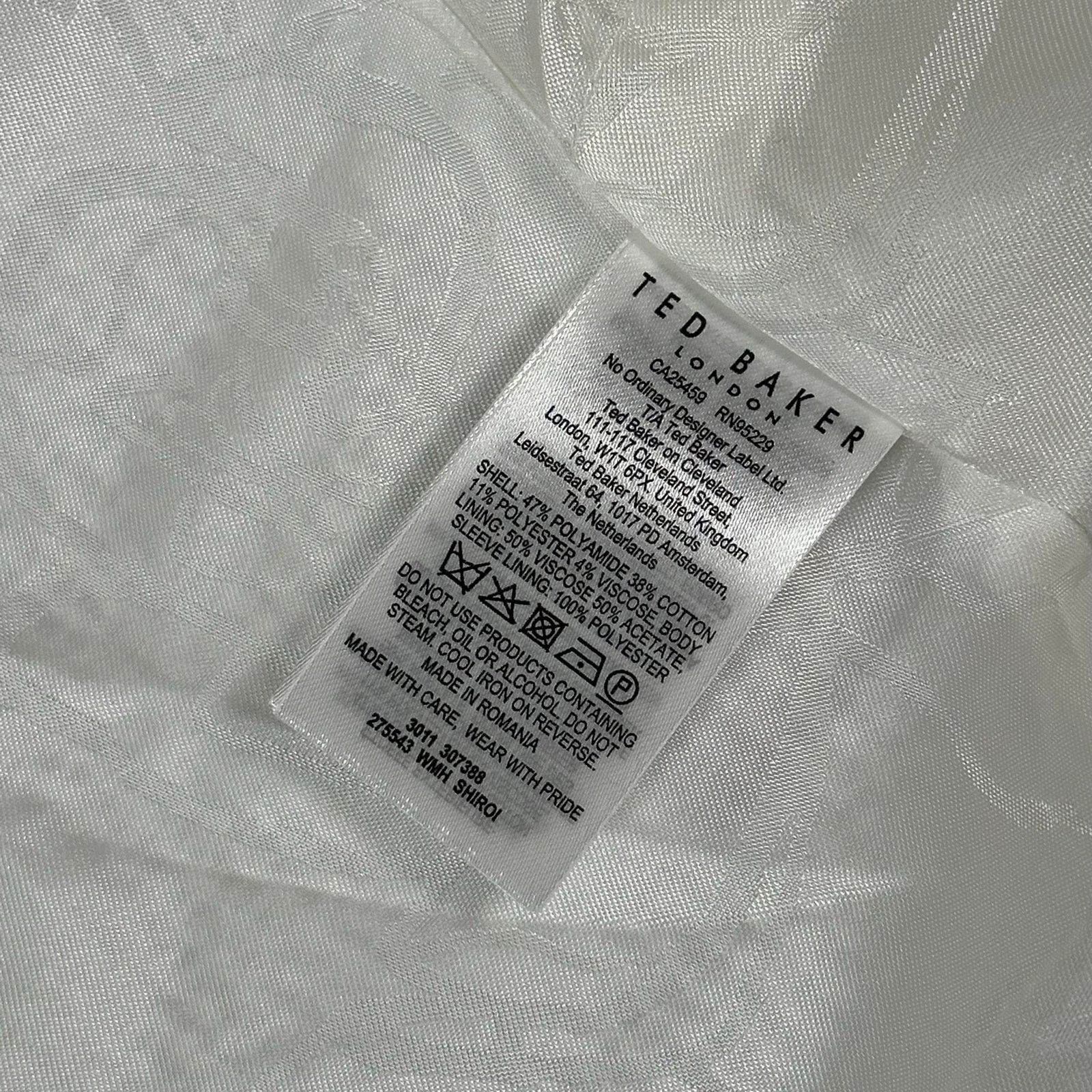 Ted Baker Ted Baker Shiroi Textured Weave Woven Jacket White Size 0 Size XS / US 0-2 / IT 36-38 - 8 Thumbnail