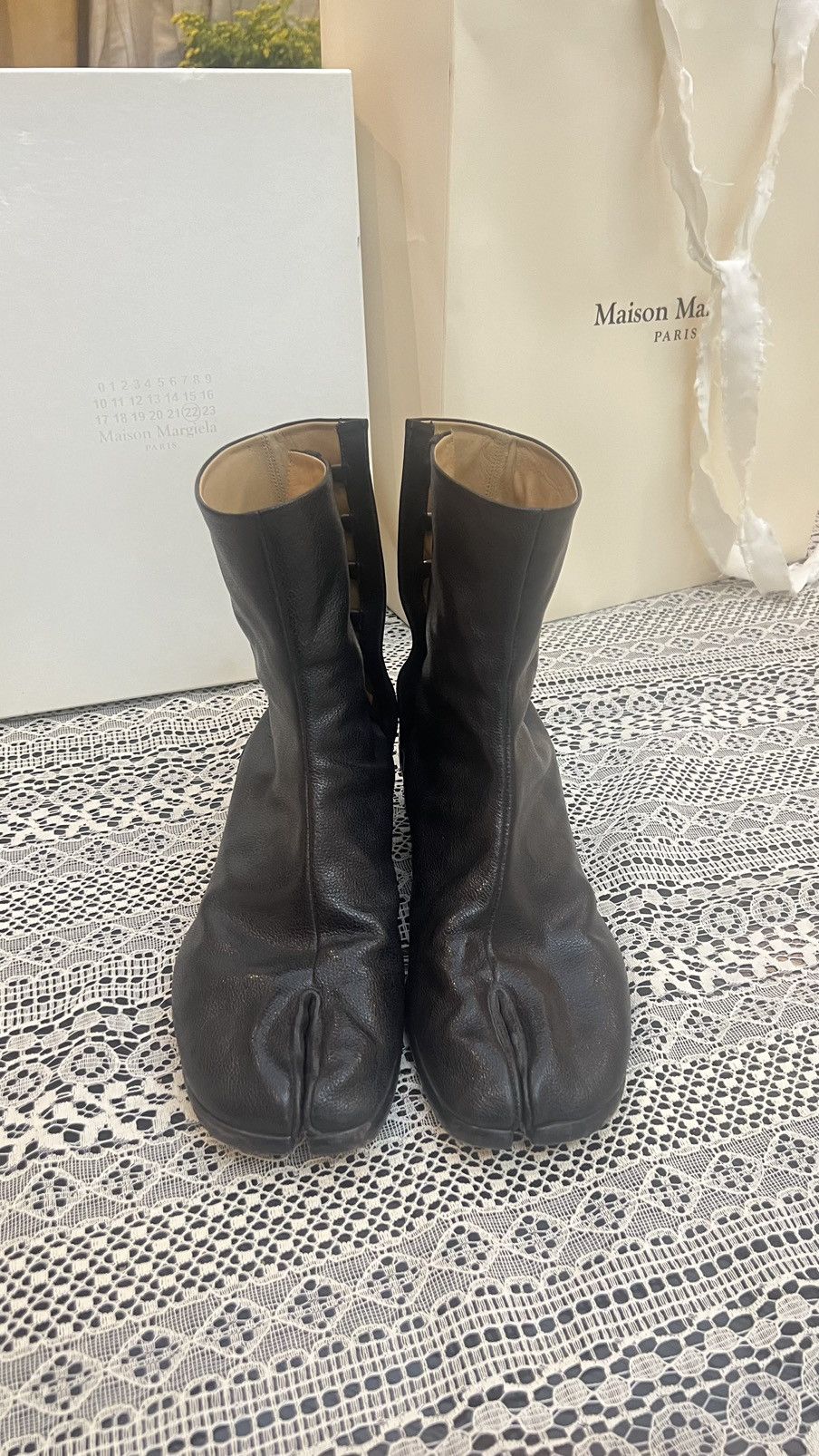 Maison Margiela Margiela Men’s Tabi Camel Leather Chelsea Boots Size US 10 / EU 43 - 4 Thumbnail