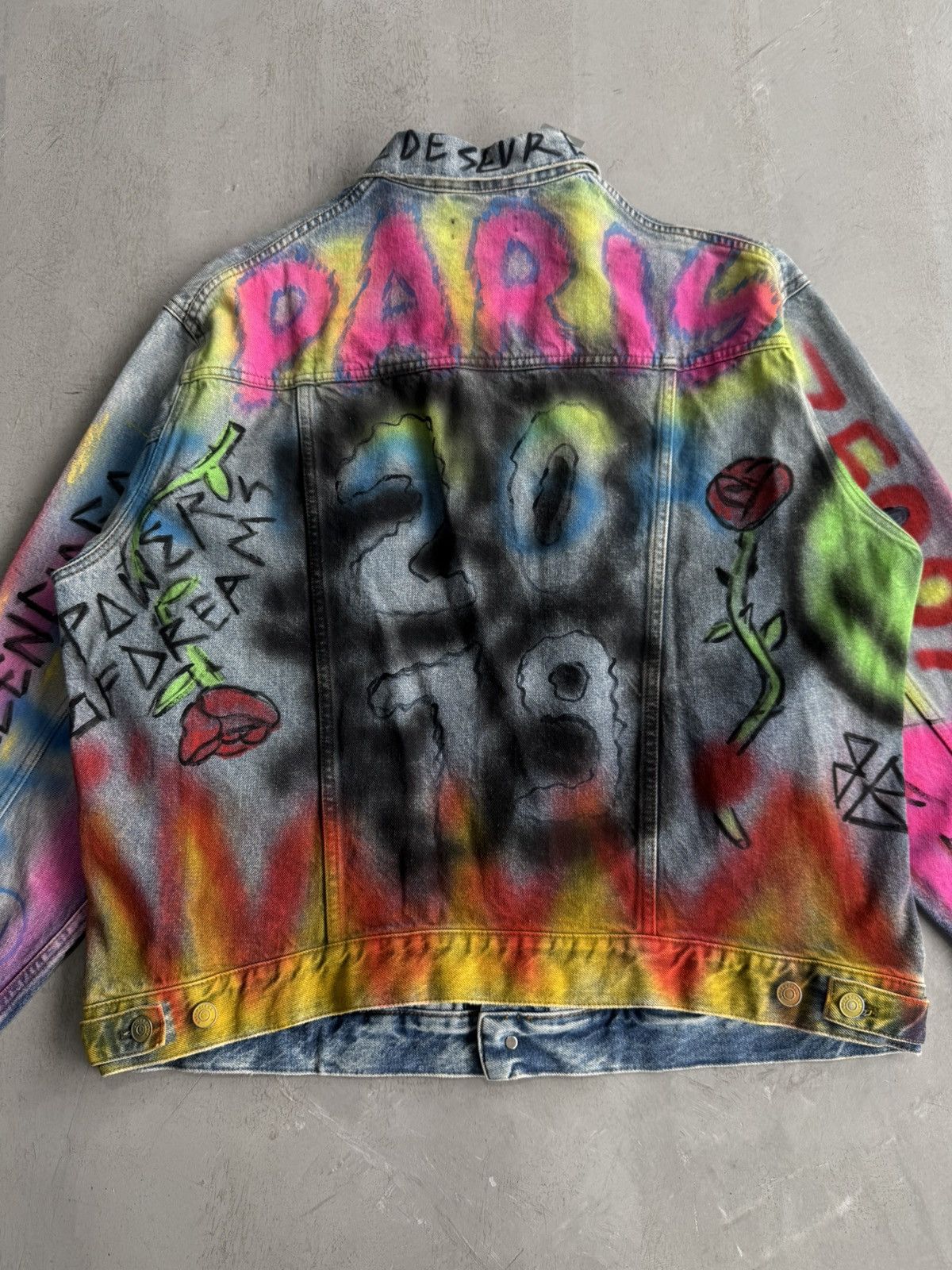 Balenciaga Balenciaga - Graffiti Denim Jacket Size US S / EU 44-46 / 1 - 8 Thumbnail