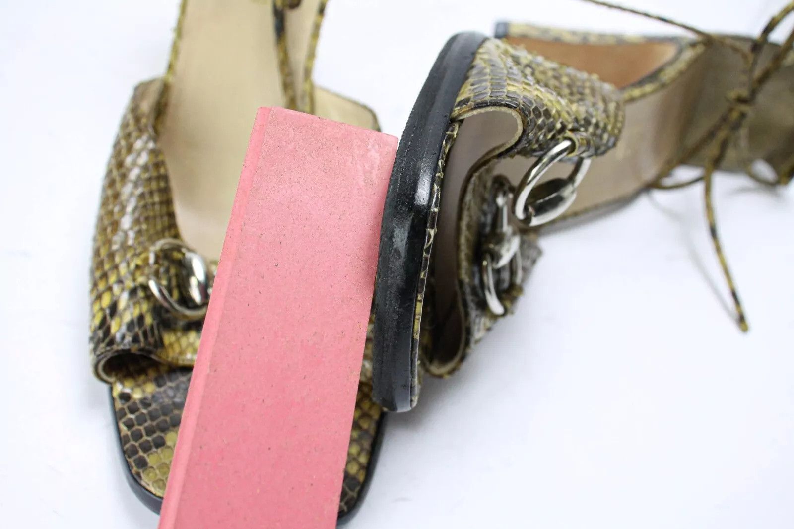 Gucci GUCCI SS 1996 Women's EU 41 Python Horse-Bit Block Heels Size US 11 / IT 41 - 8 Thumbnail