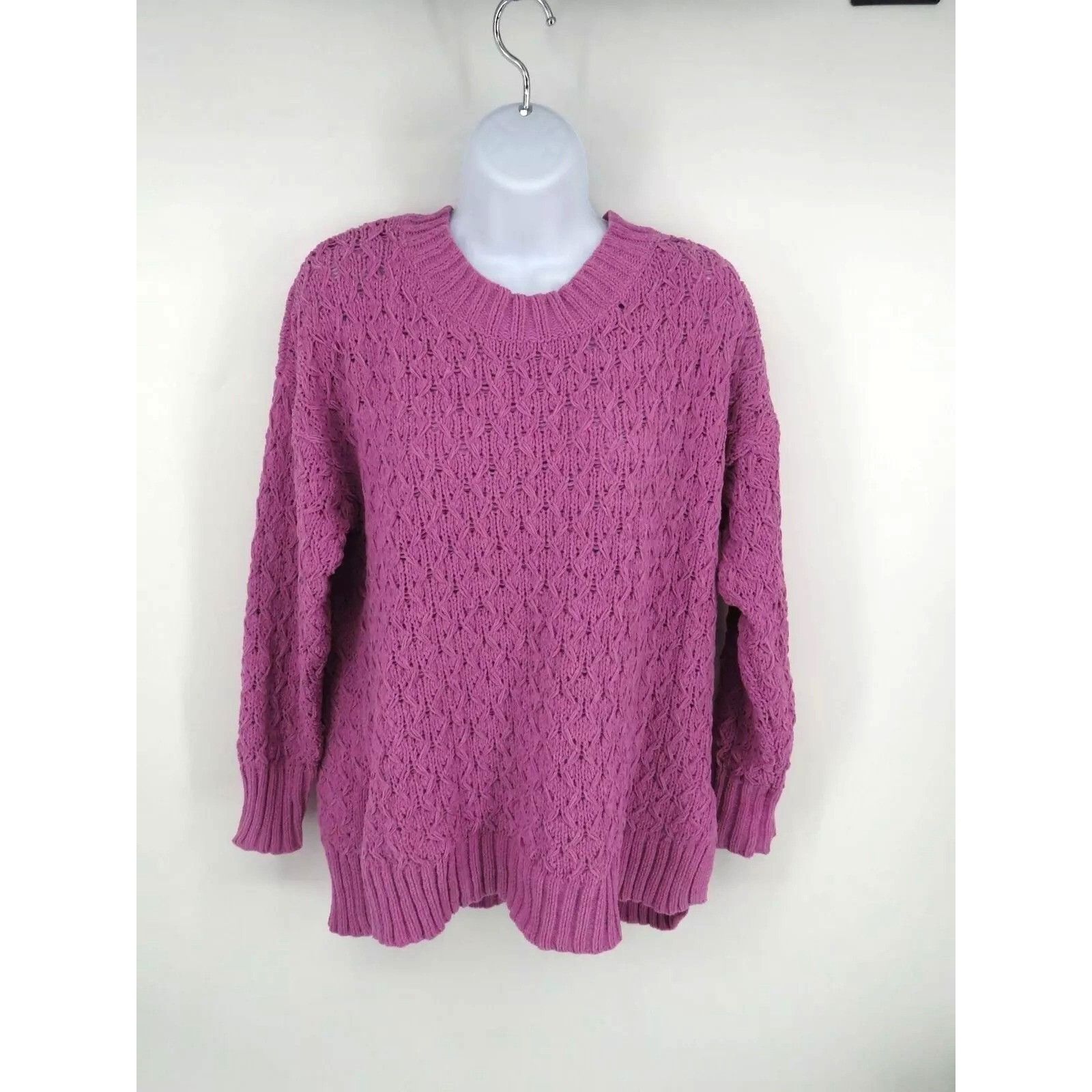 Other Seven7 Women's Textured Chenille Sweater Lilac Small NWT $69 Size S / US 4 / IT 40 - 1 Thumbnail
