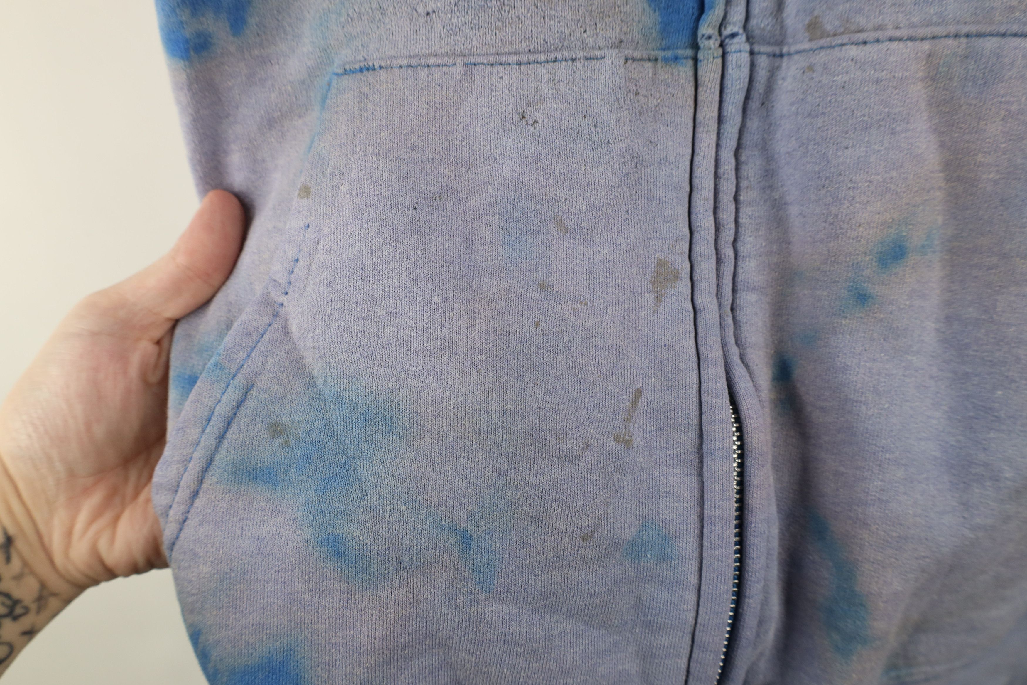 Champion × Vintage Vintage Champion Acid Wash Full Zip Hoodie Sweatshirt Blue Size US XL / EU 56 / 4 - 7 Thumbnail