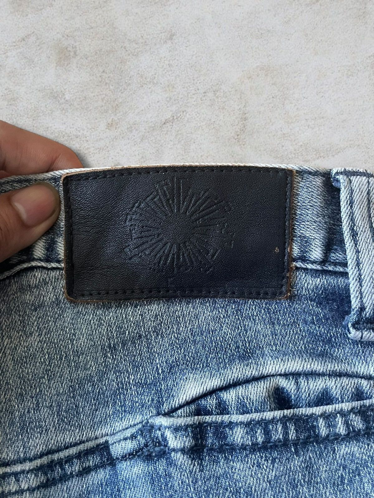 Tornado Mart Tornado Mart Sick FadeWash Black Whiskered Ripped Slim Jeans Size 30" / US 8 / IT 44 - 14 Thumbnail