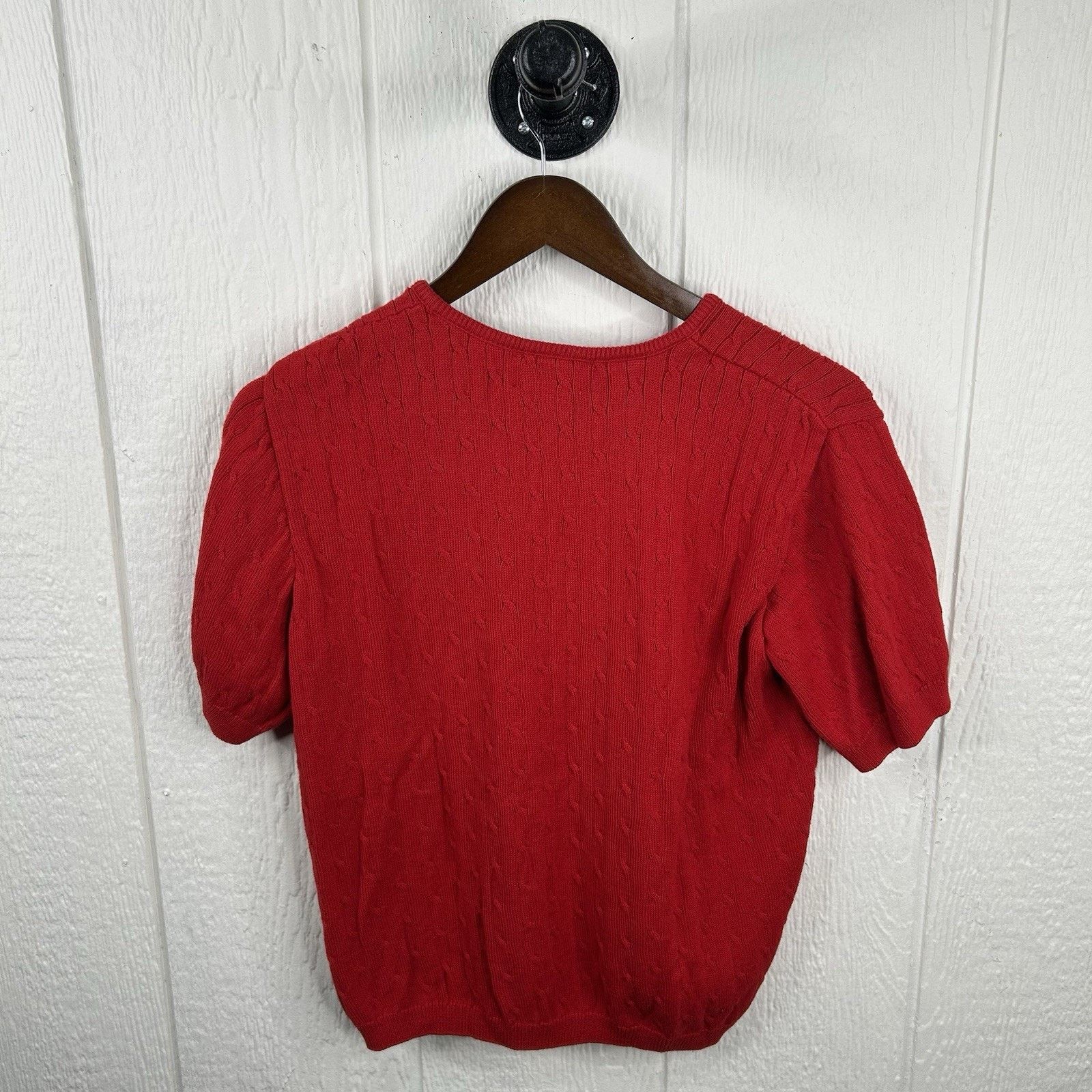 Pendleton Vintage 90’s Pendleton Red Chunky Knit Petite Sweater Large Size L / US 10 / IT 46 - 2 Thumbnail