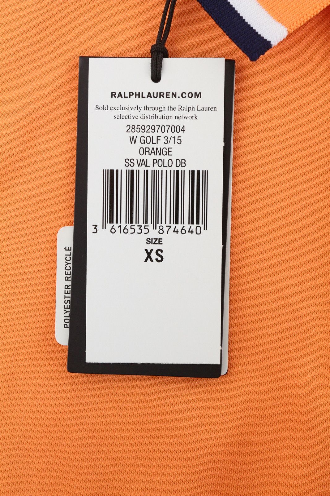 RLX Ralph Lauren GOLF XS Orange Polo Wicking Tee 84714 Size XS / US 0-2 / IT 36-38 - 5 Thumbnail