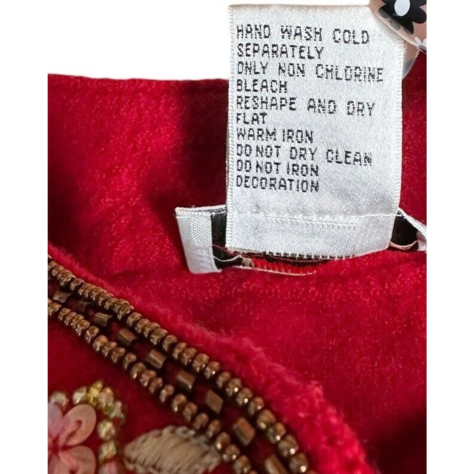 Other Vintage Talbots Red Boiled Wool Sweater Jacket Beaded Sz PL Size L / US 10 / IT 46 - 12 Thumbnail