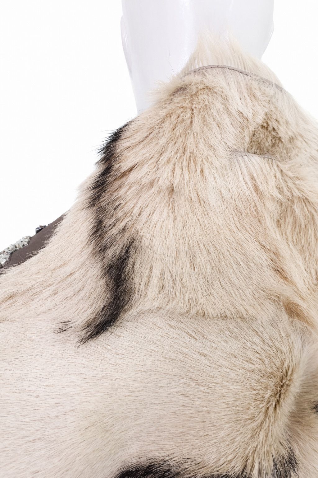 Marithe + Francois Girbaud Marithé François Girbaud Goat Fur Leather Metal Jacket Coat Size S / US 4 / IT 40 - 8 Thumbnail