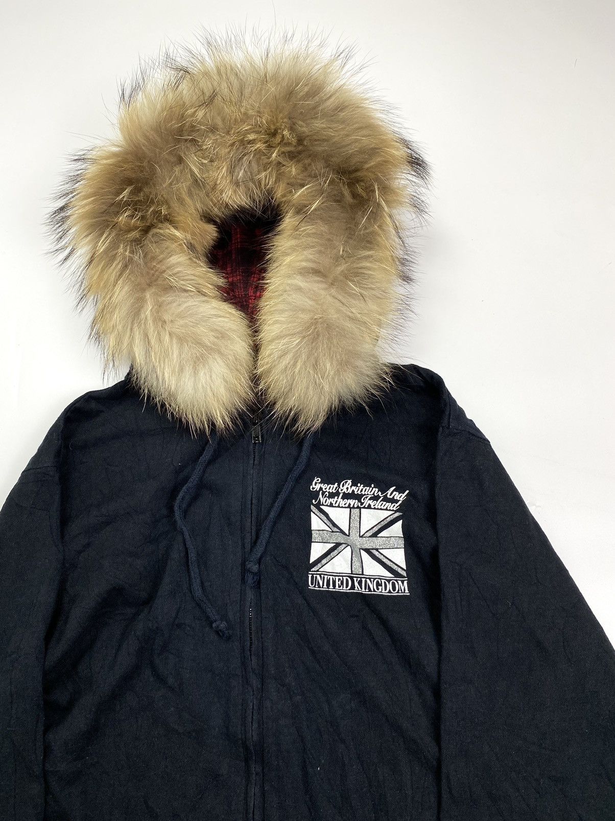 Le Grande Bleu (L.G.B.) Ifsixwasnine lgb style fur hoodie england british flag Size US S / EU 44-46 / 1 - 3 Thumbnail