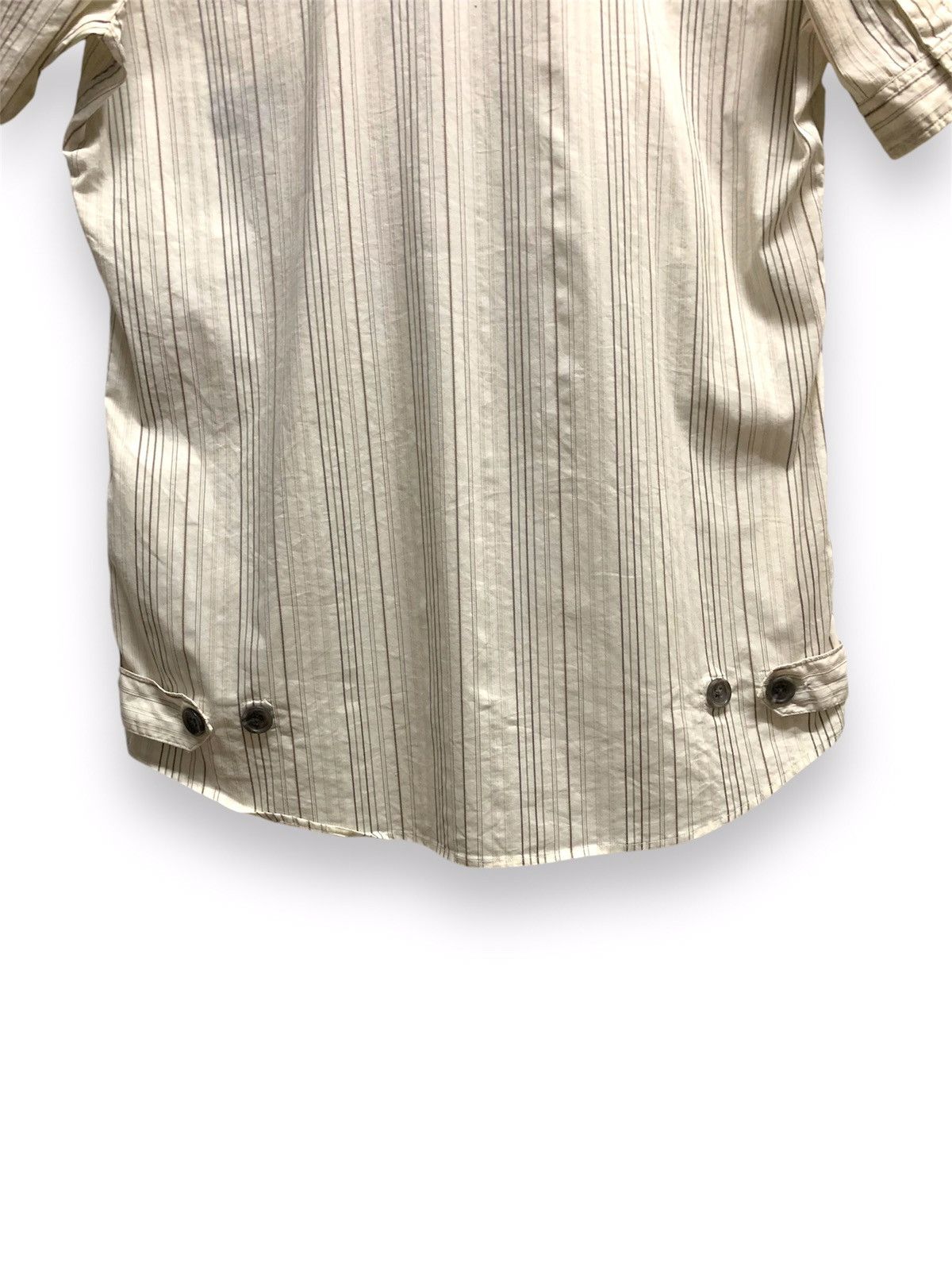 Japanese Brand Vintage PPFM Japanese Brand Stripe Zip-Up Short Sleeve Shirt Size US M / EU 48-50 / 2 - 8 Thumbnail