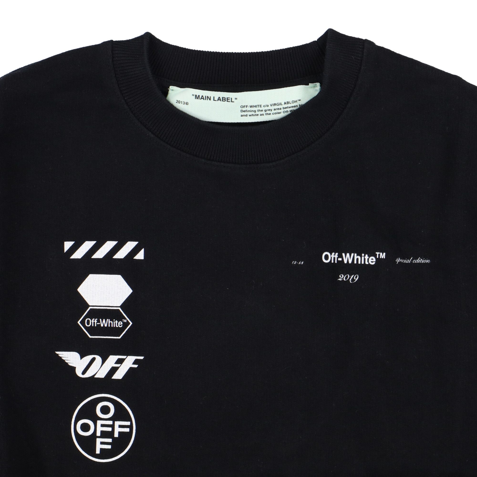 Off-White Black Special Edition Racing Arrows Logo Sweatshirt Size M / US 6-8 / IT 42-44 - 3 Thumbnail