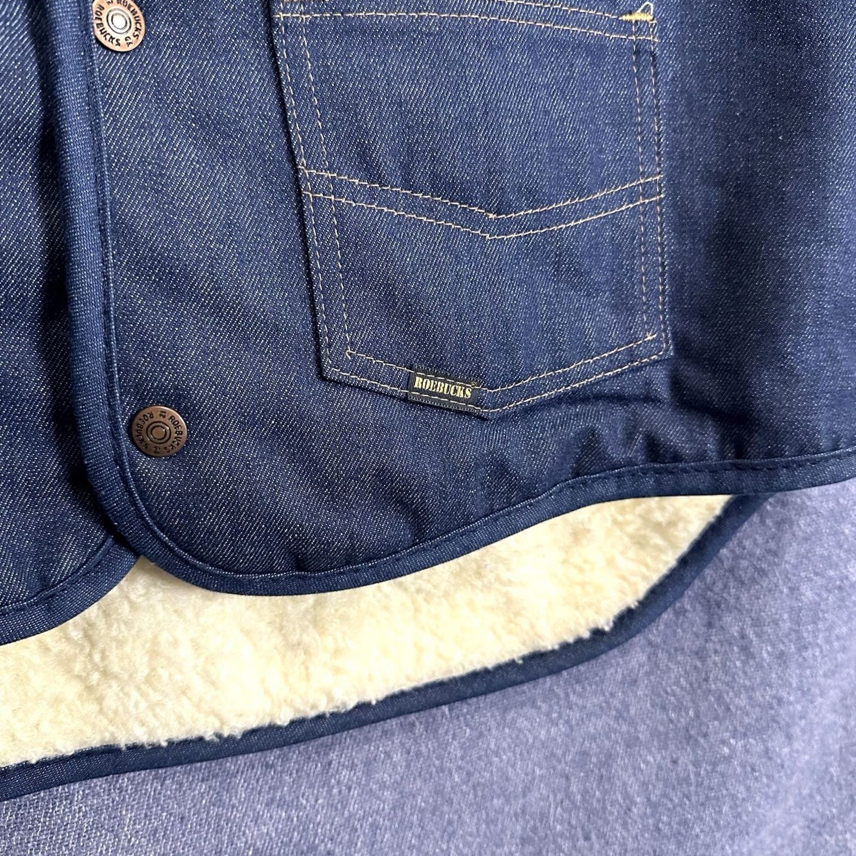 Sears VINTAGE Sears Roebuck Denim Vest Sherpa Lined Men’s Large Tall NWT 51307 Size US L / EU 52-54 / 3 - 4 Thumbnail