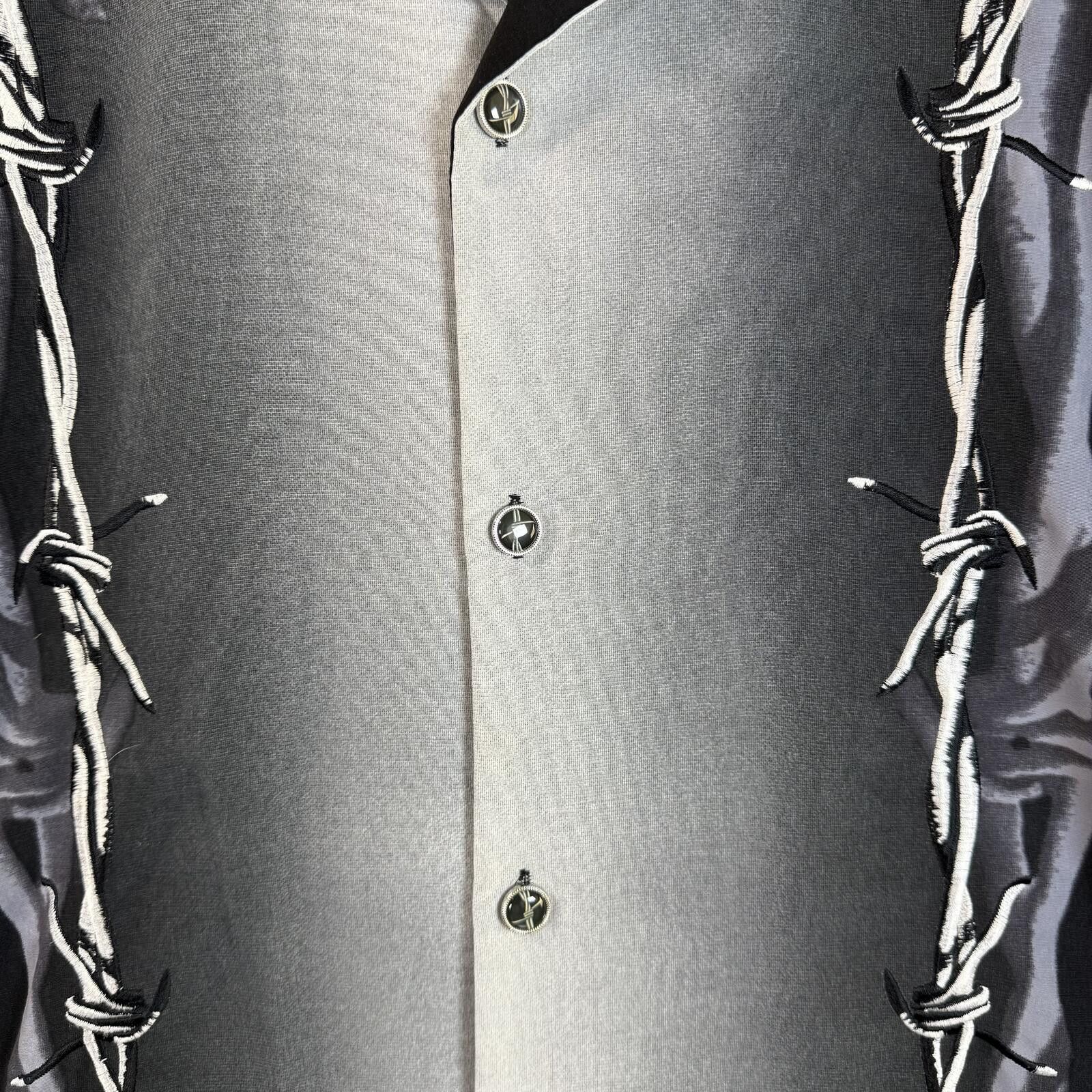 Dragonfly Y2K Dragonfly Roadhouse Barbed Wire Button Up XXL Size US XXL / EU 58 / 5 - 6 Thumbnail