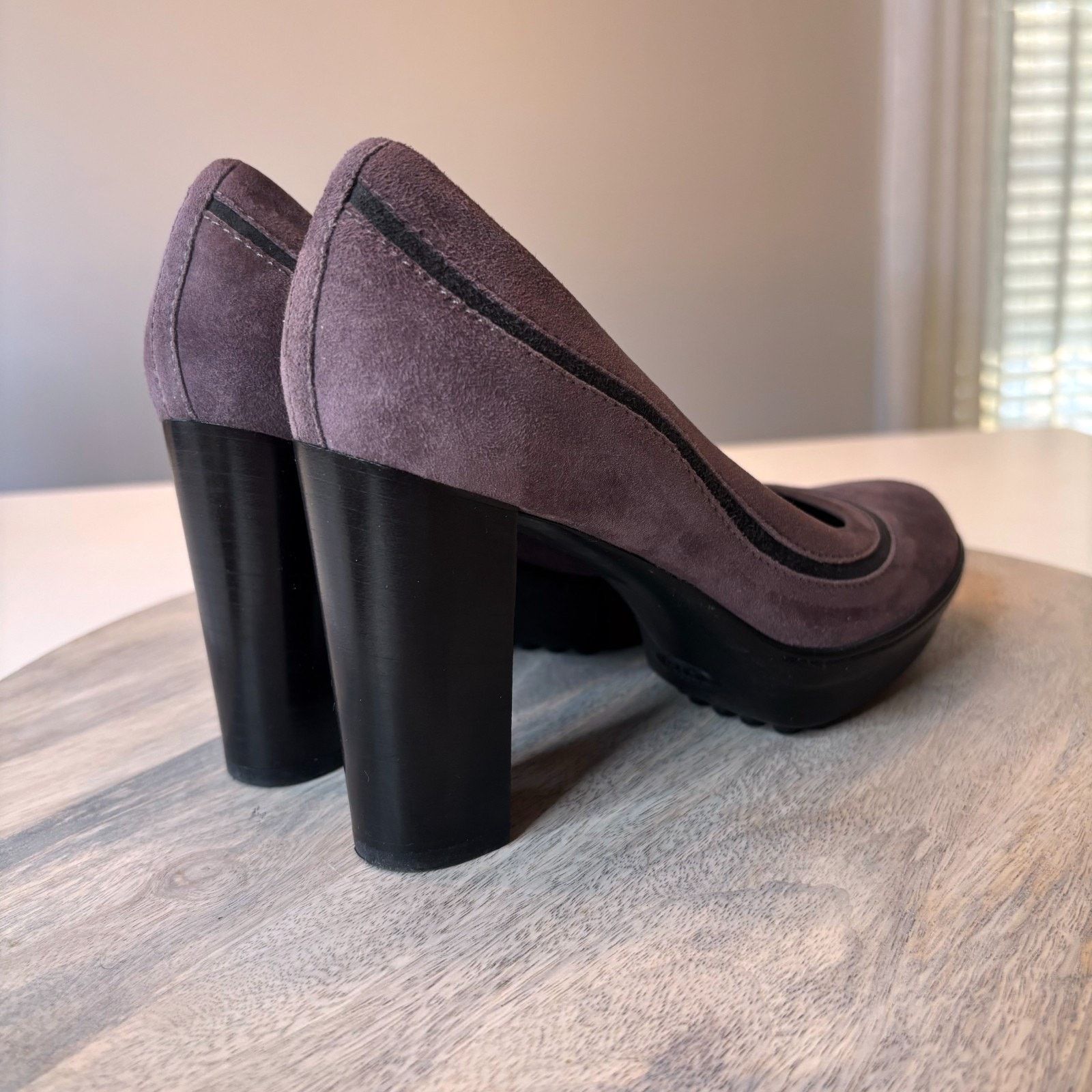 Tod's Tod's Suede Pumps Purple Block Heel Italy EU 37 US Size 7 Size US 7 / IT 37 - 6 Thumbnail