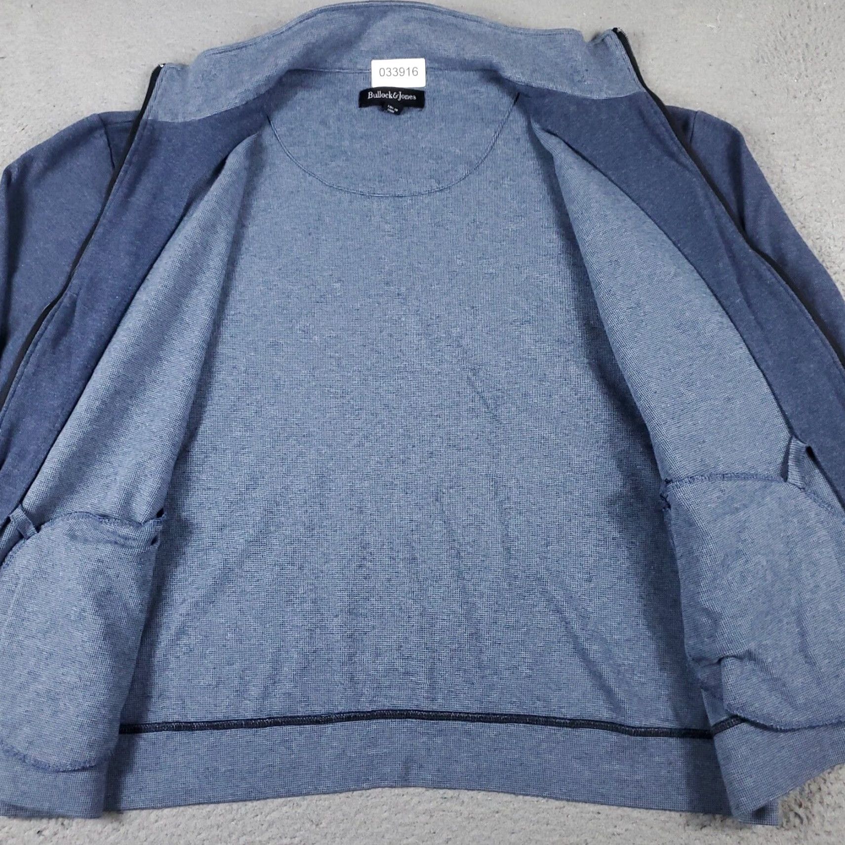 Vintage VINTAGE Bullock & Jones Sweater Mens Full Zip Casual Outerwear 2XL Blue Cotton Size US XXL / EU 58 / 5 - 6 Thumbnail