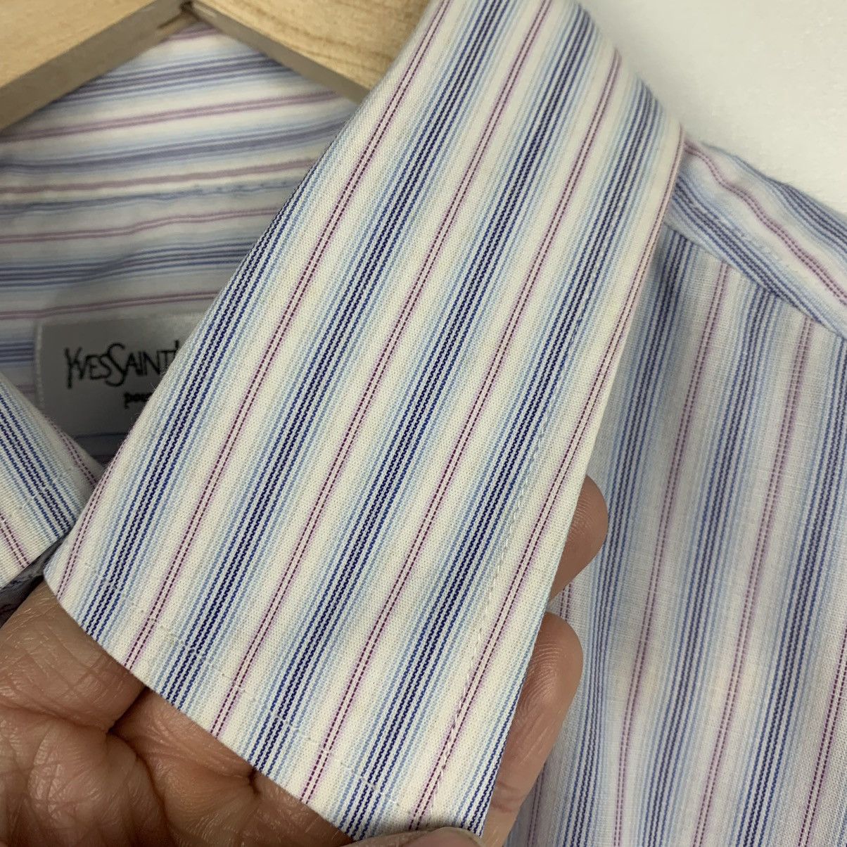Yves Saint Laurent Vintage Yves Saint Laurent Striped Shirt Short Sleeve Size L Size US L / EU 52-54 / 3 - 20 Thumbnail