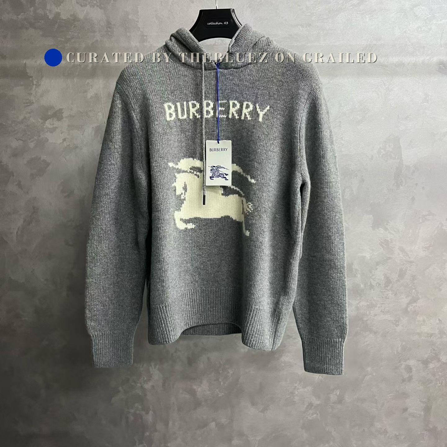 Burberry Burberry 2024 Gray Equestrian Logo Hoodie Size US M / EU 48-50 / 2 - 1 Thumbnail